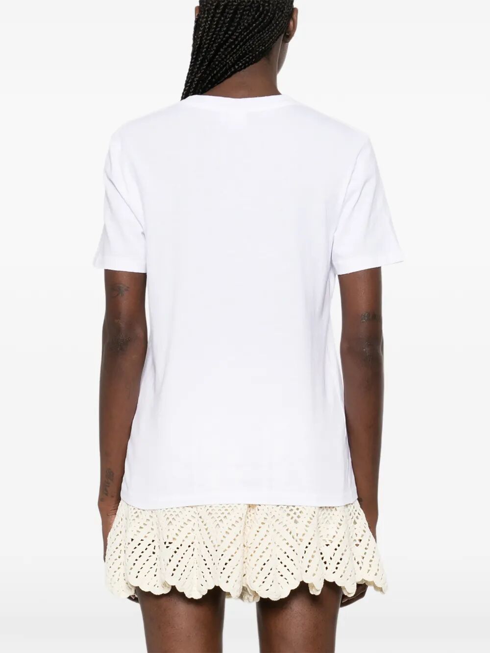Chloe Women Faded Horse-Print Cotton Jersey T-Shirt CHLOE