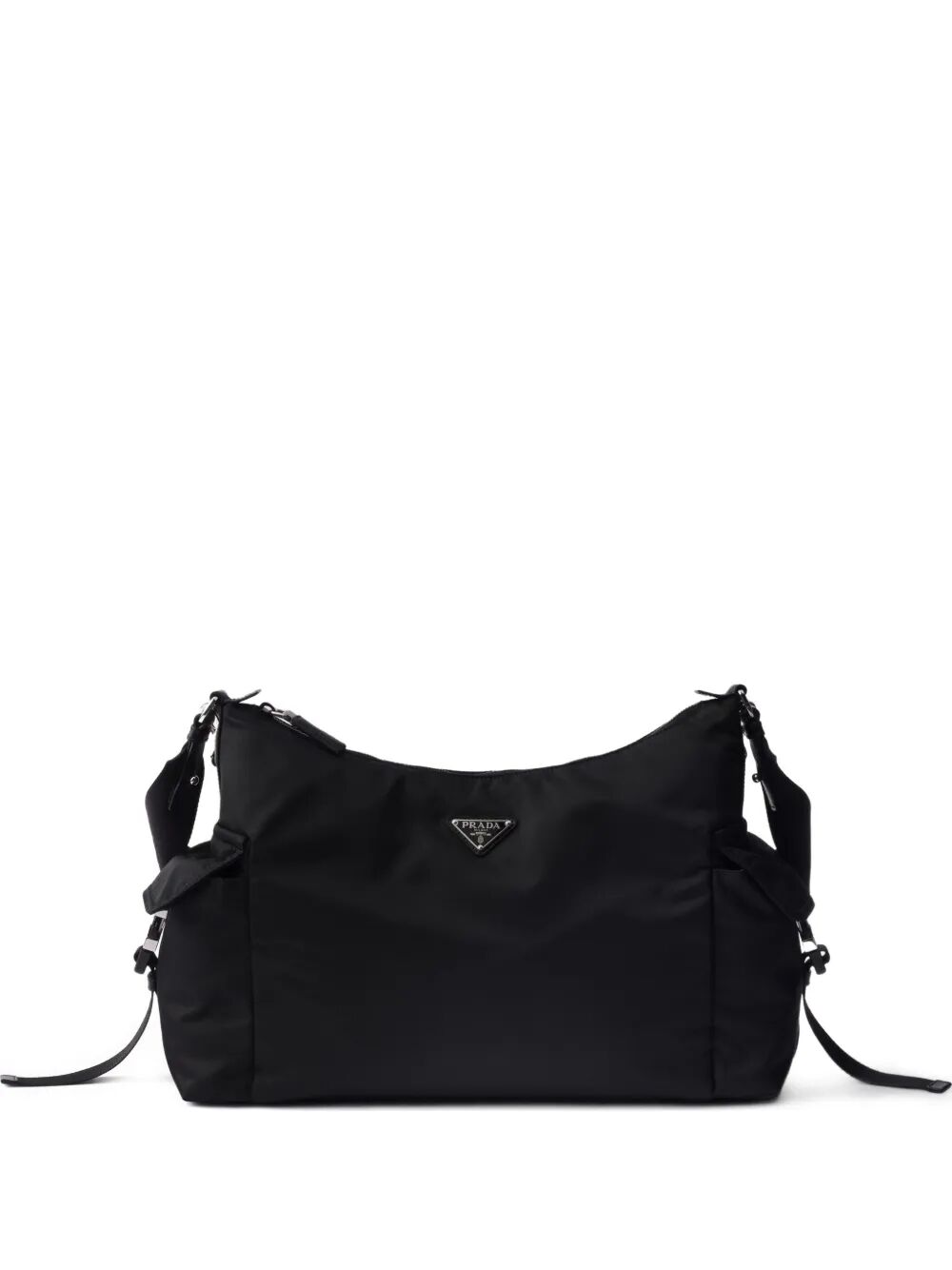 Prada Men Prada Explore Re-Nylon And Leather Hobo Bag PRADA