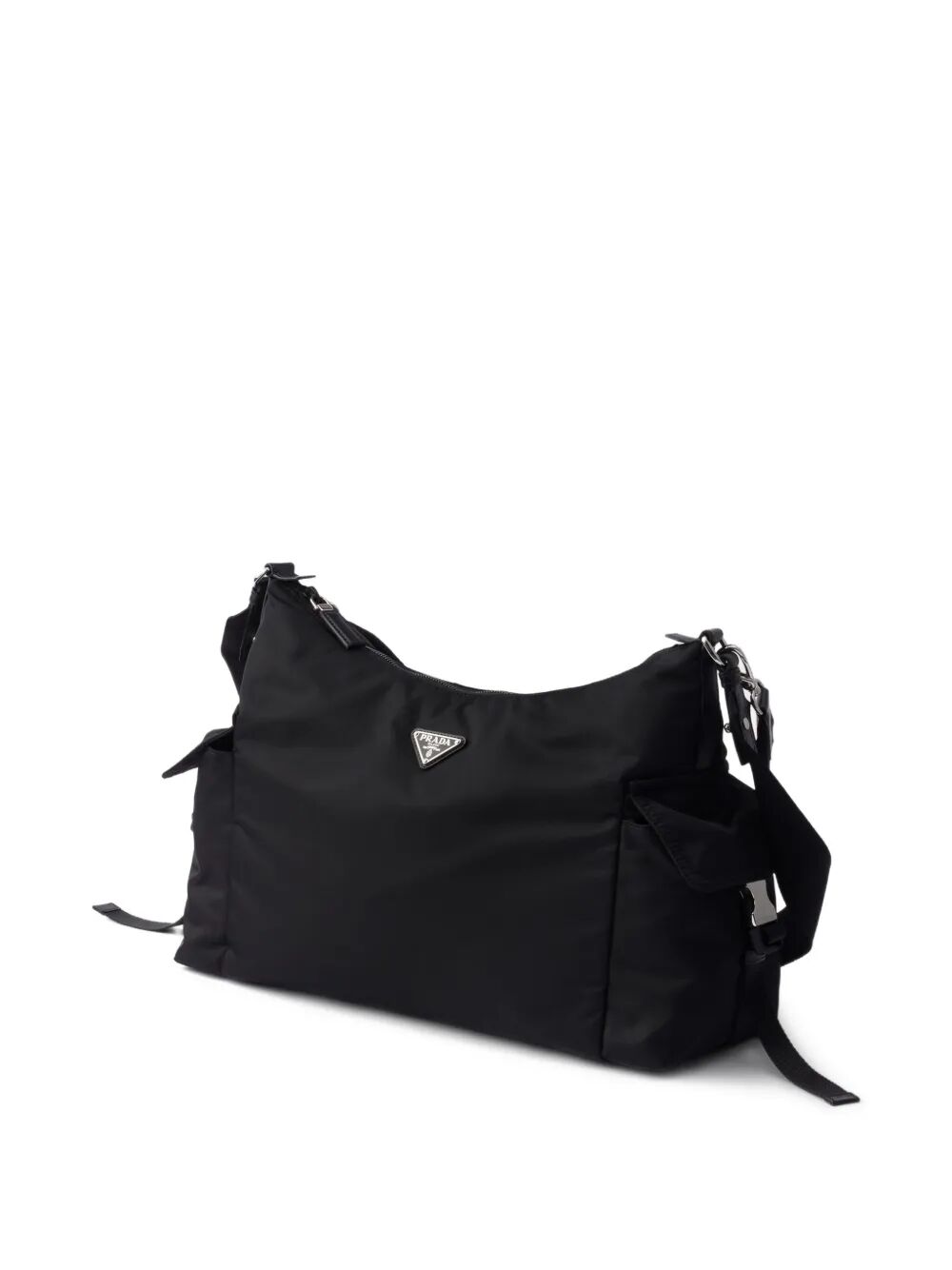 Prada Men Prada Explore Re-Nylon And Leather Hobo Bag PRADA
