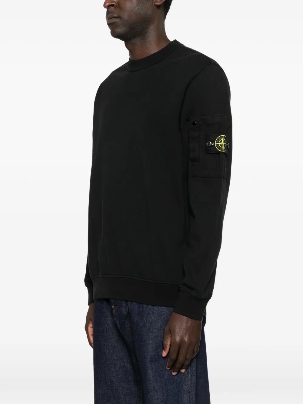 Stone Island Men Regular Fit Crewneck Midweight Sweatshirt With Pocket STONE ISLAND