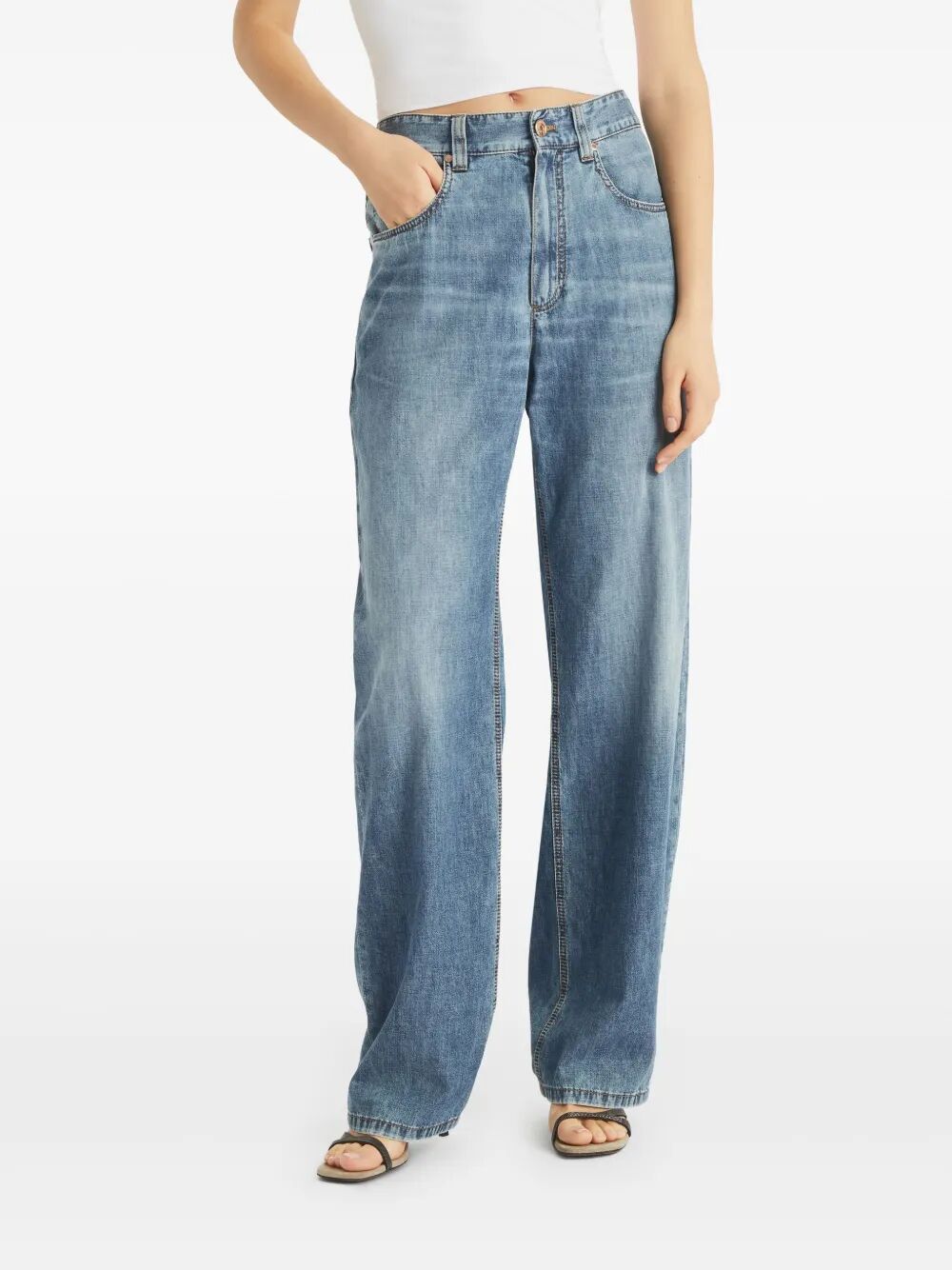 Brunello Cucinelli Women Lightweight Denim Contemporary Loose Jeans BRUNELLO CUCINELLI