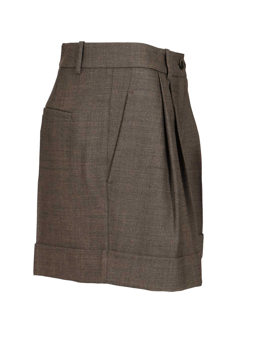 P.A.R.O.S.H. Women Wool Blend Pleated Shorts P.a.r.o.s.h.