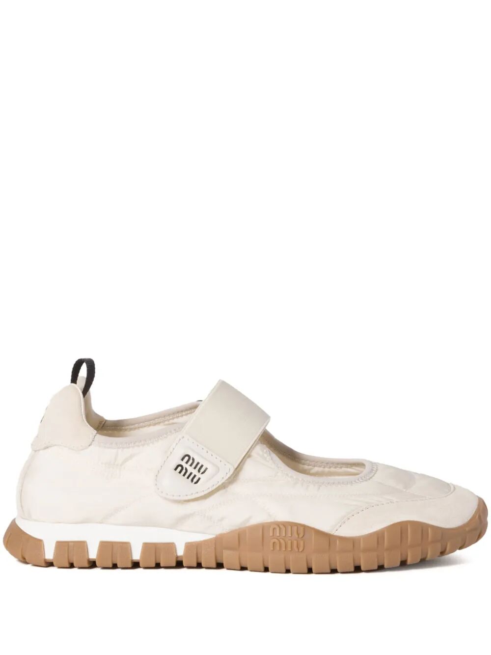 Miu Miu Women Tyre Technical Fabric And Suede Ballerinas MIU MIU