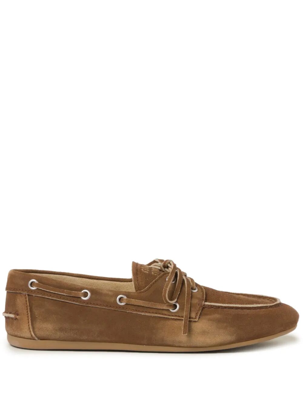 Miu Miu Women Faded Unlined Suede Loafers MIU MIU