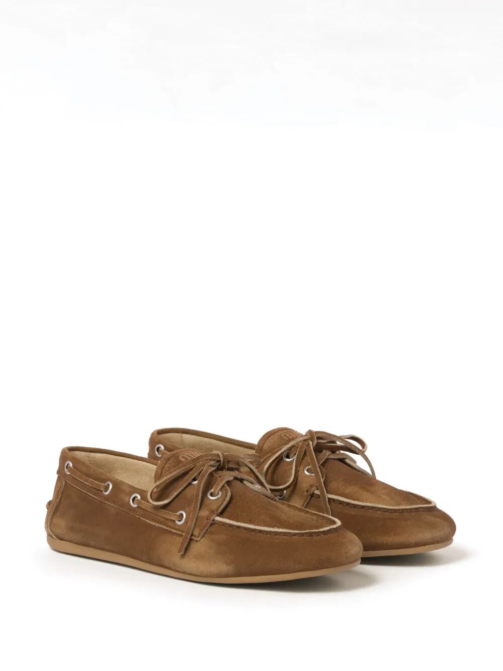 Miu Miu Women Faded Unlined Suede Loafers MIU MIU