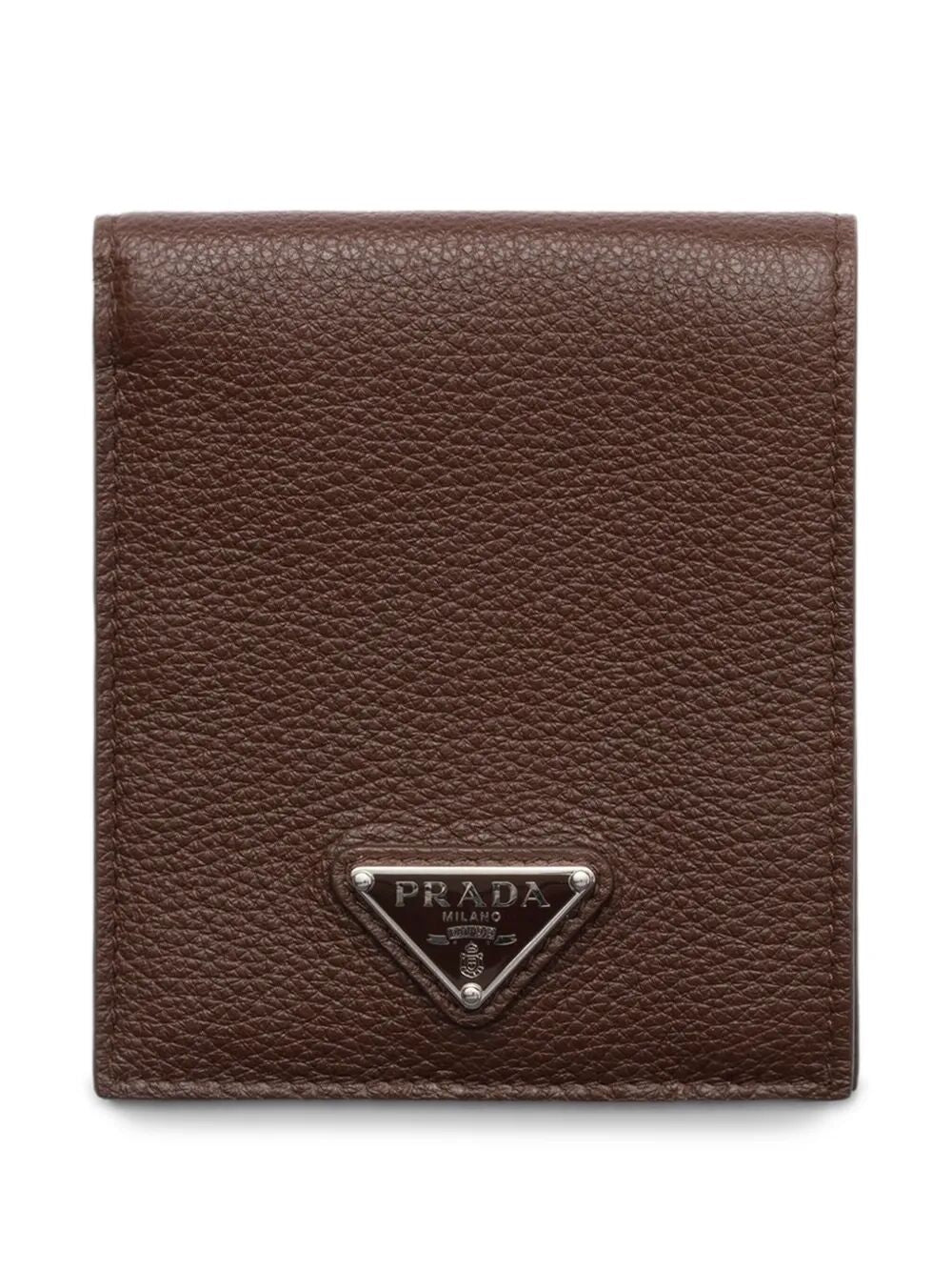 Prada Men Grained Leather Bi-Fold Wallet PRADA