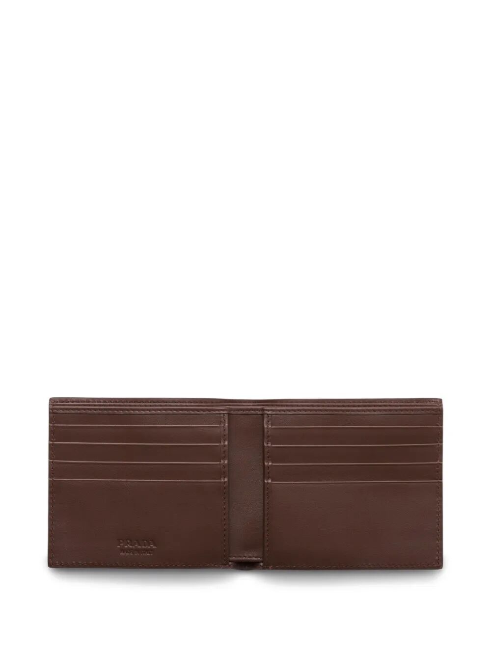 Prada Men Grained Leather Bi-Fold Wallet PRADA