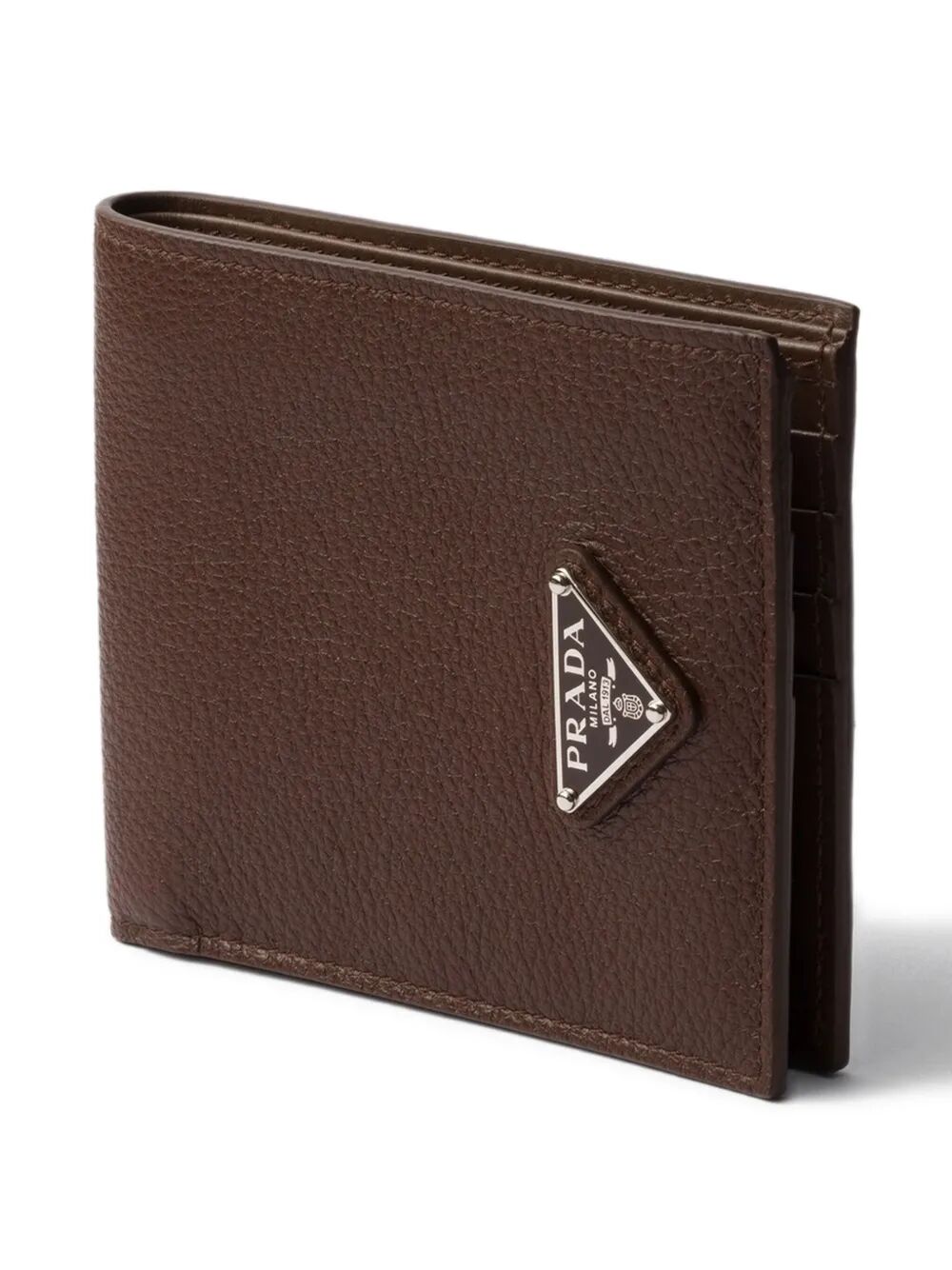 Prada Men Grained Leather Bi-Fold Wallet PRADA