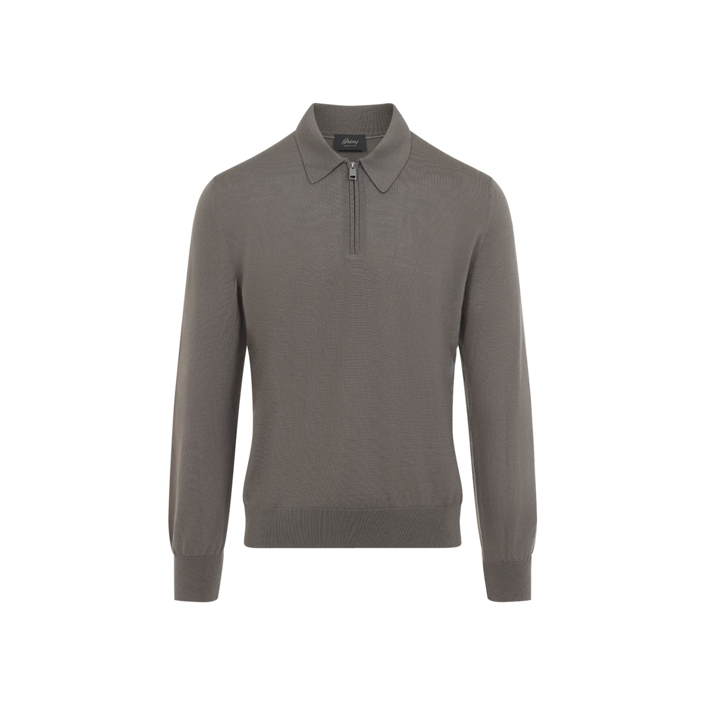 Brioni Long Sleeves Zip Polo Men BRIONI