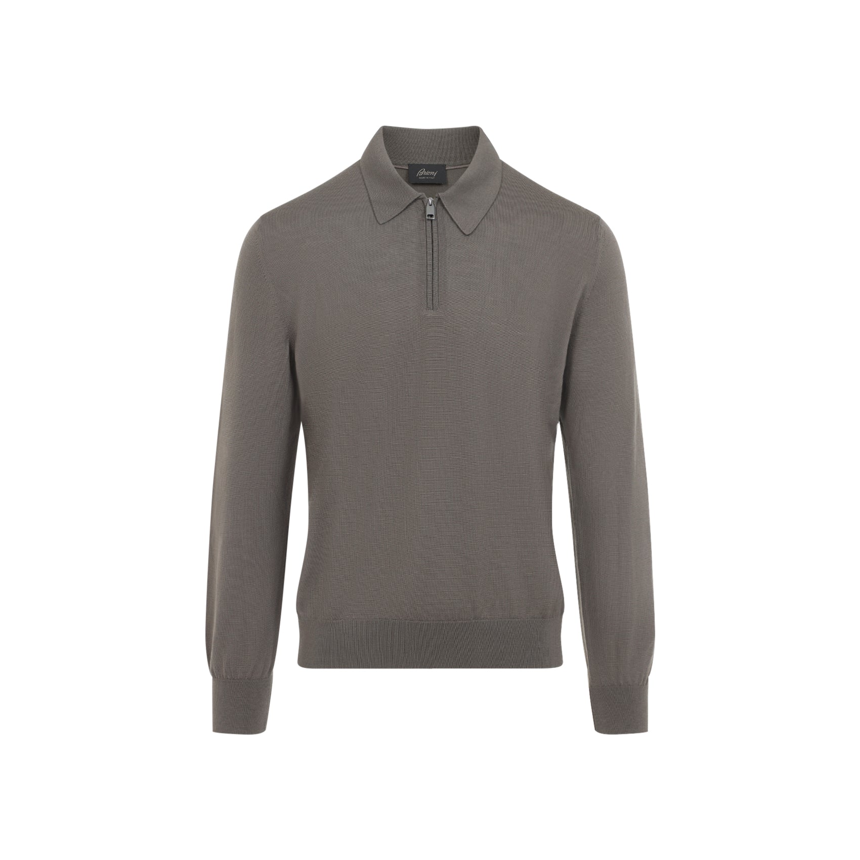 Brioni Long Sleeves Zip Polo Men BRIONI