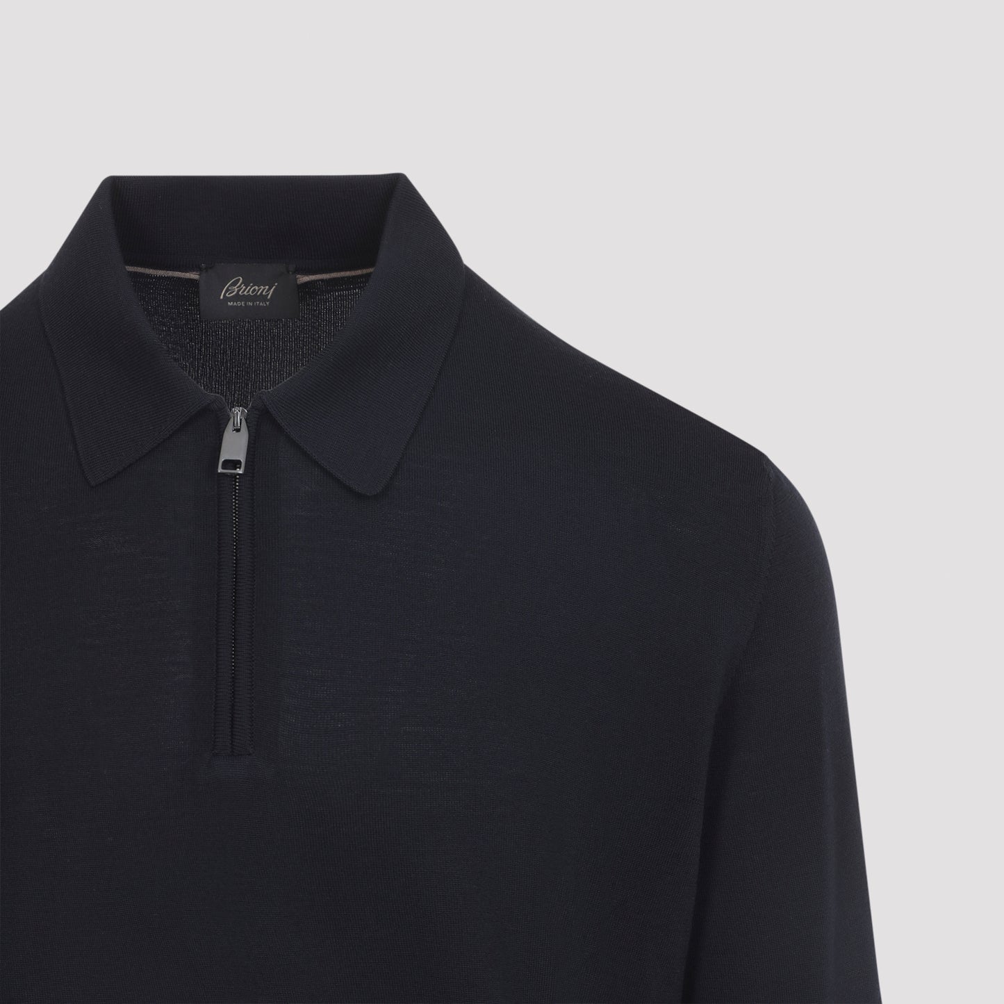 Brioni Long Sleeves Zip Polo Men BRIONI