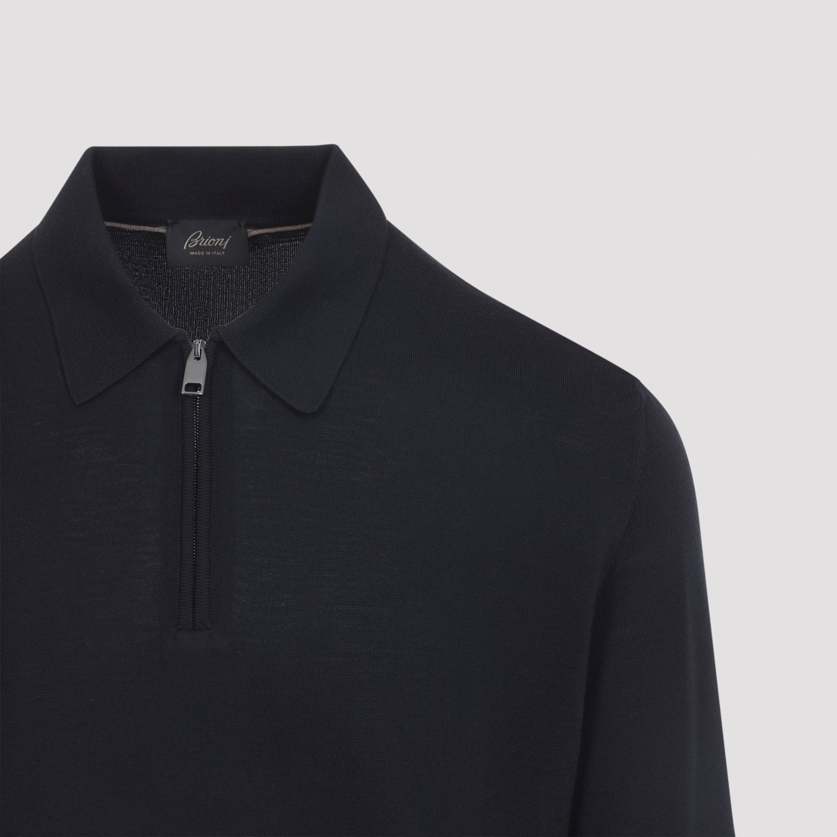 Brioni Long Sleeves Zip Polo Men BRIONI
