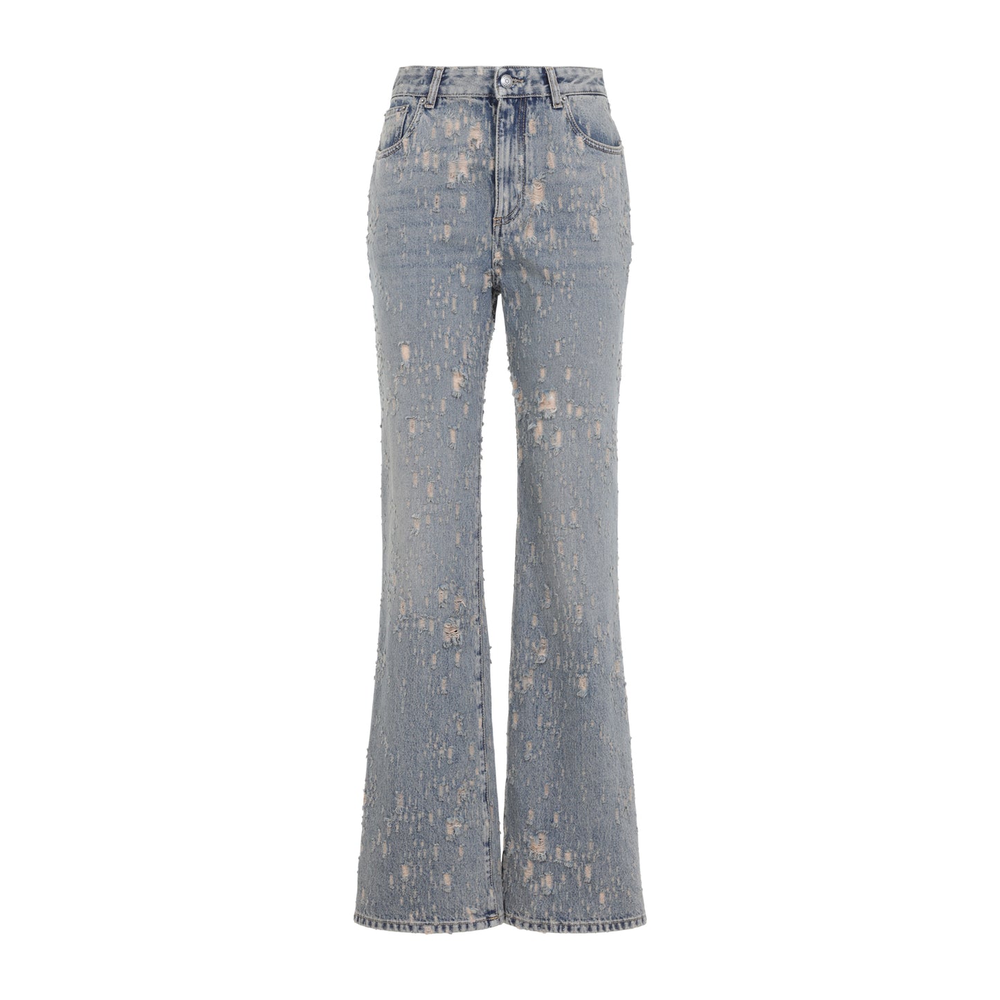 Alexander Mcqueen Distressed Flared Jeans Women ALEXANDER MCQUEEN