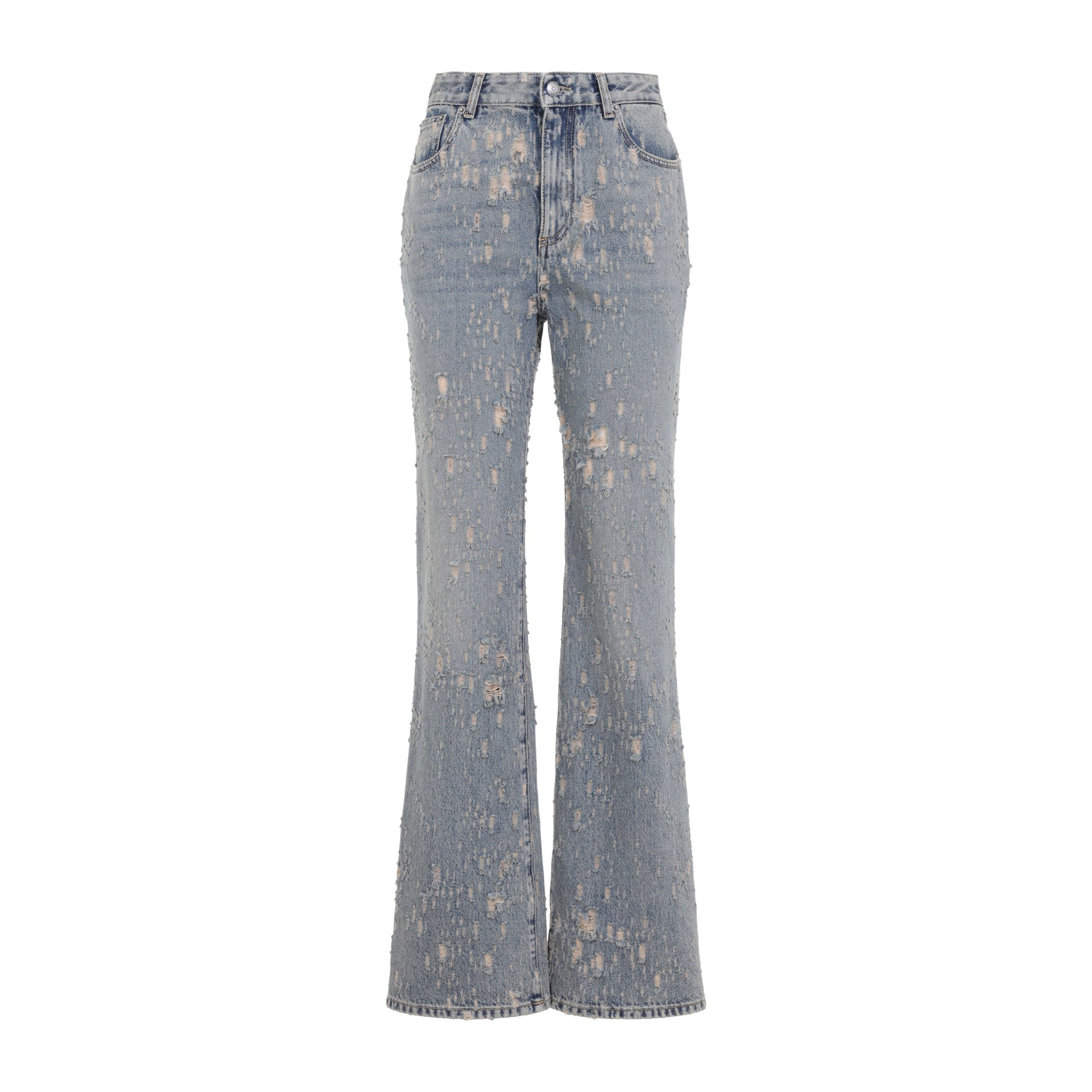 Alexander Mcqueen Distressed Flared Jeans Women ALEXANDER MCQUEEN