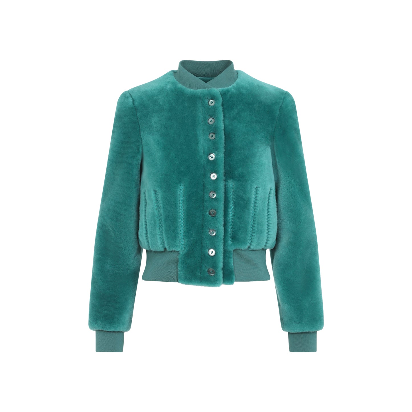 Alexander Mcqueen Cropped Shearling Bomber Jacket Women ALEXANDER MCQUEEN