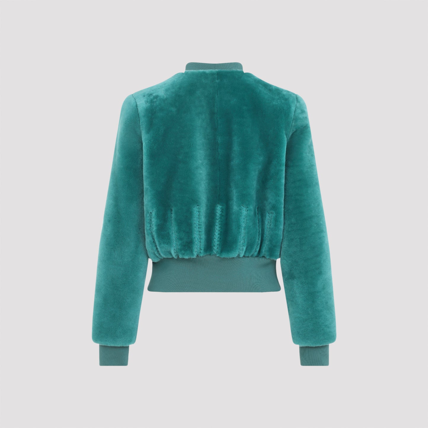 Alexander Mcqueen Cropped Shearling Bomber Jacket Women ALEXANDER MCQUEEN