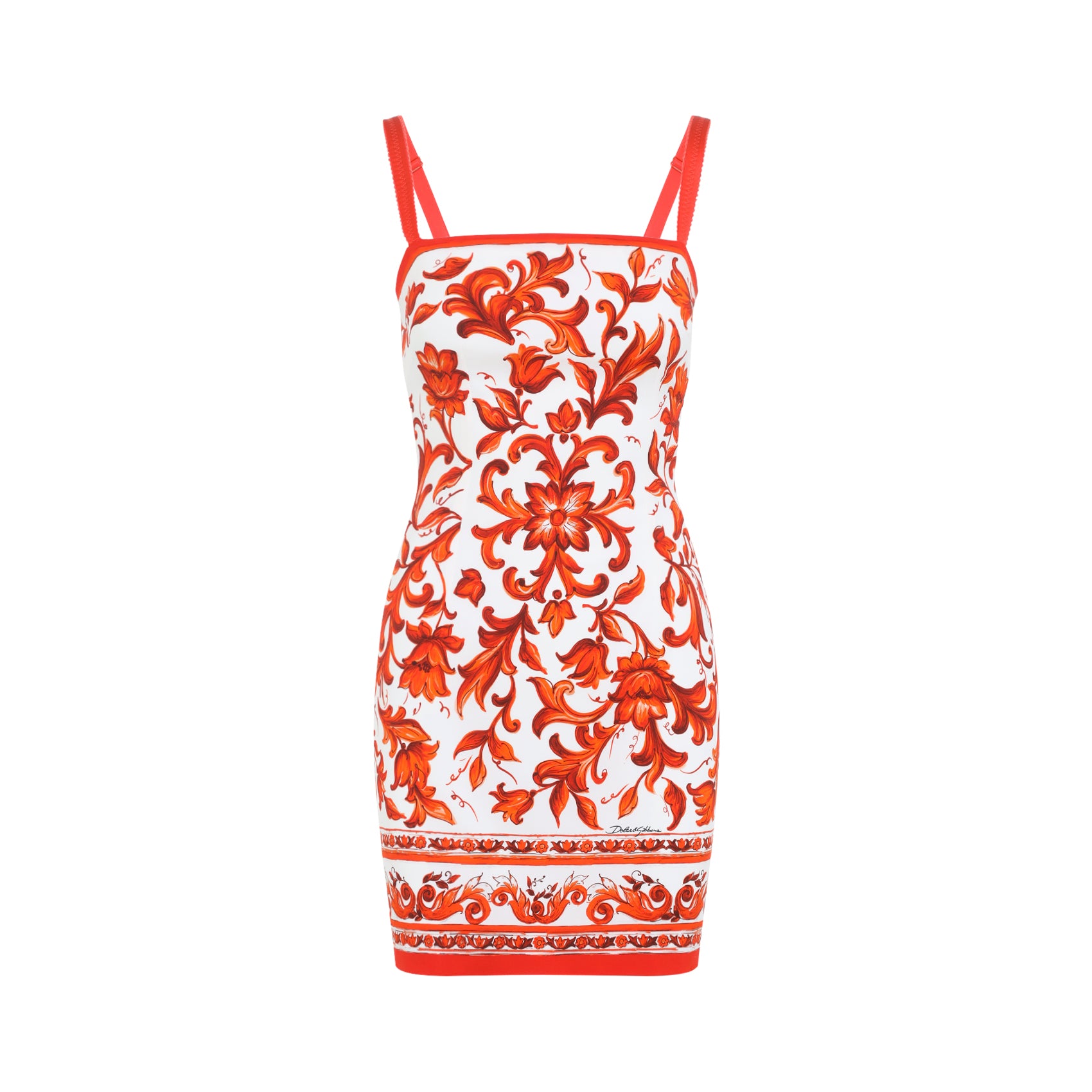 Dolce & Gabbana Charmeuse Maiolica Mini Dress Women DOLCE & GABBANA