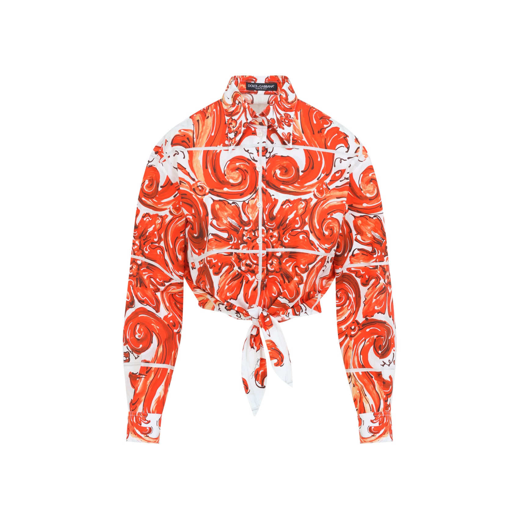 Dolce & Gabbana Popeline Maiolica Shirt Women DOLCE & GABBANA
