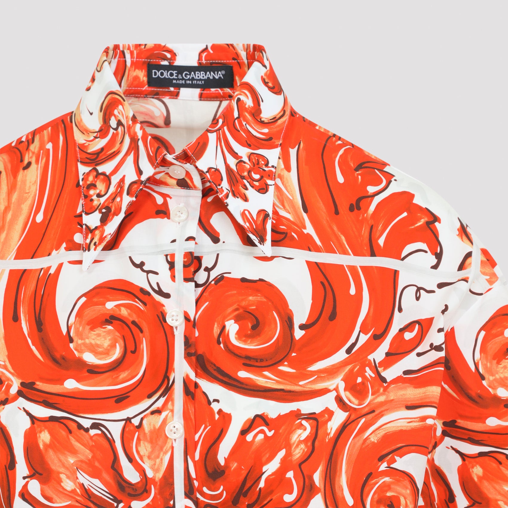 Dolce & Gabbana Popeline Maiolica Shirt Women DOLCE & GABBANA