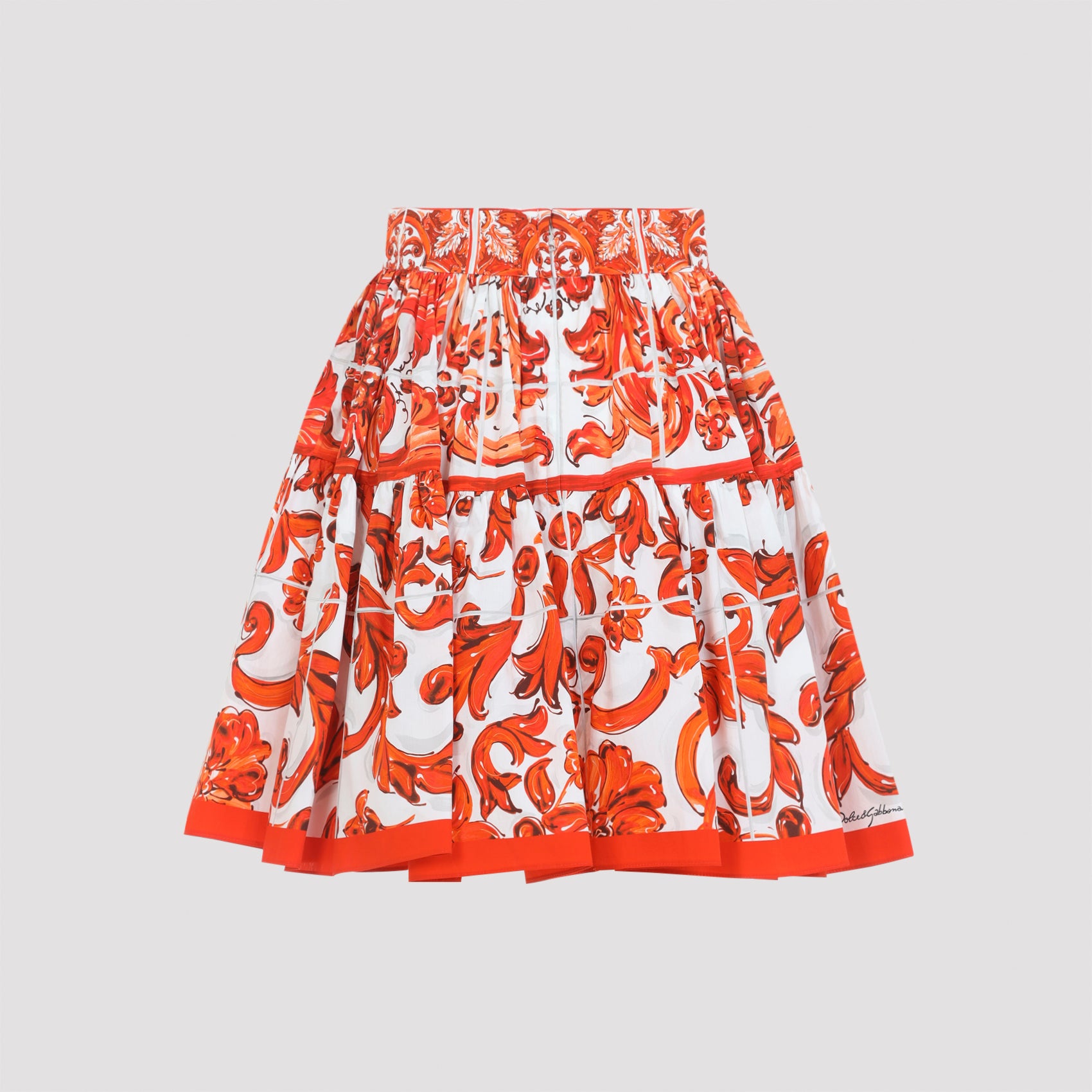Dolce & Gabbana Popeline Maiolica Skirt Women DOLCE & GABBANA