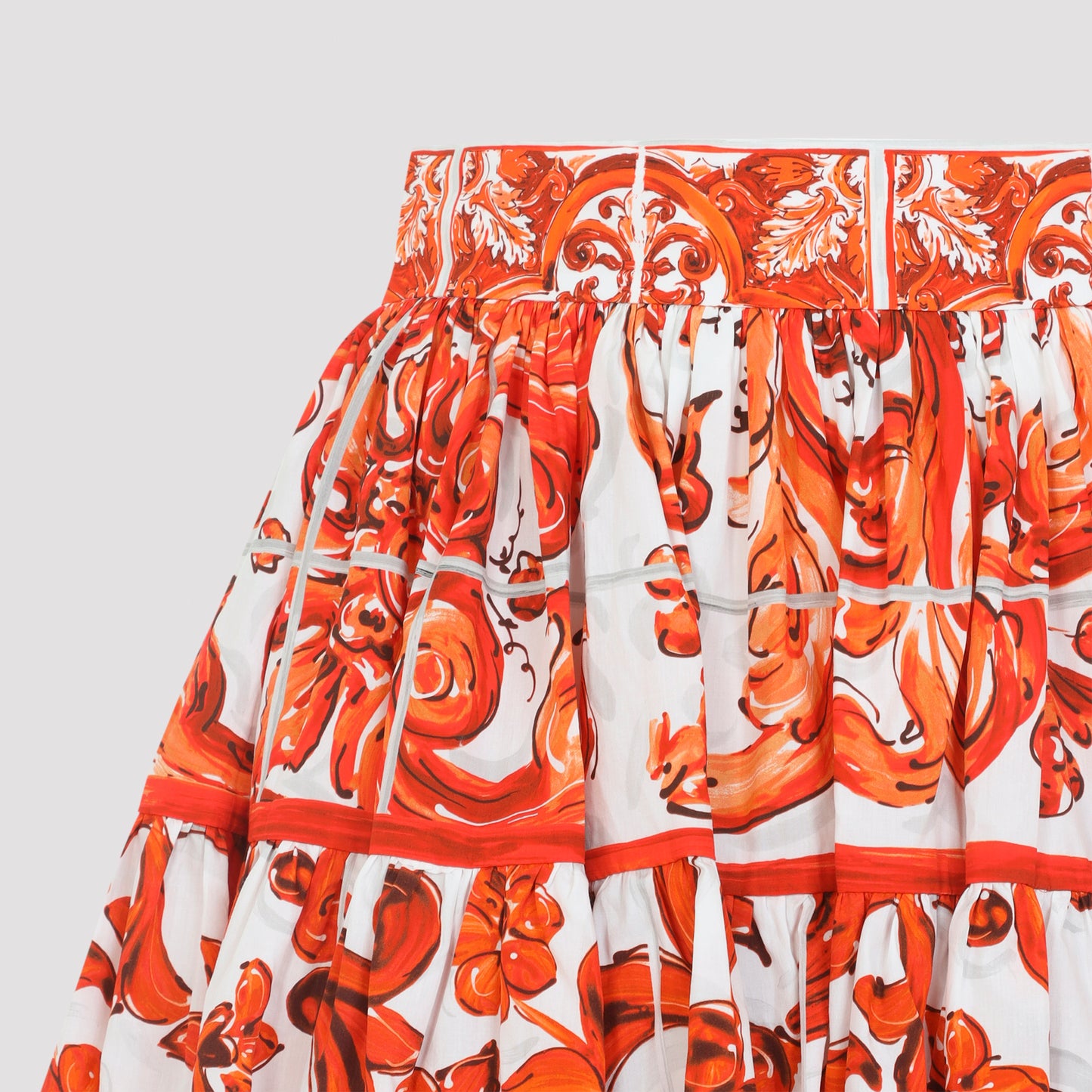 Dolce & Gabbana Popeline Maiolica Skirt Women DOLCE & GABBANA