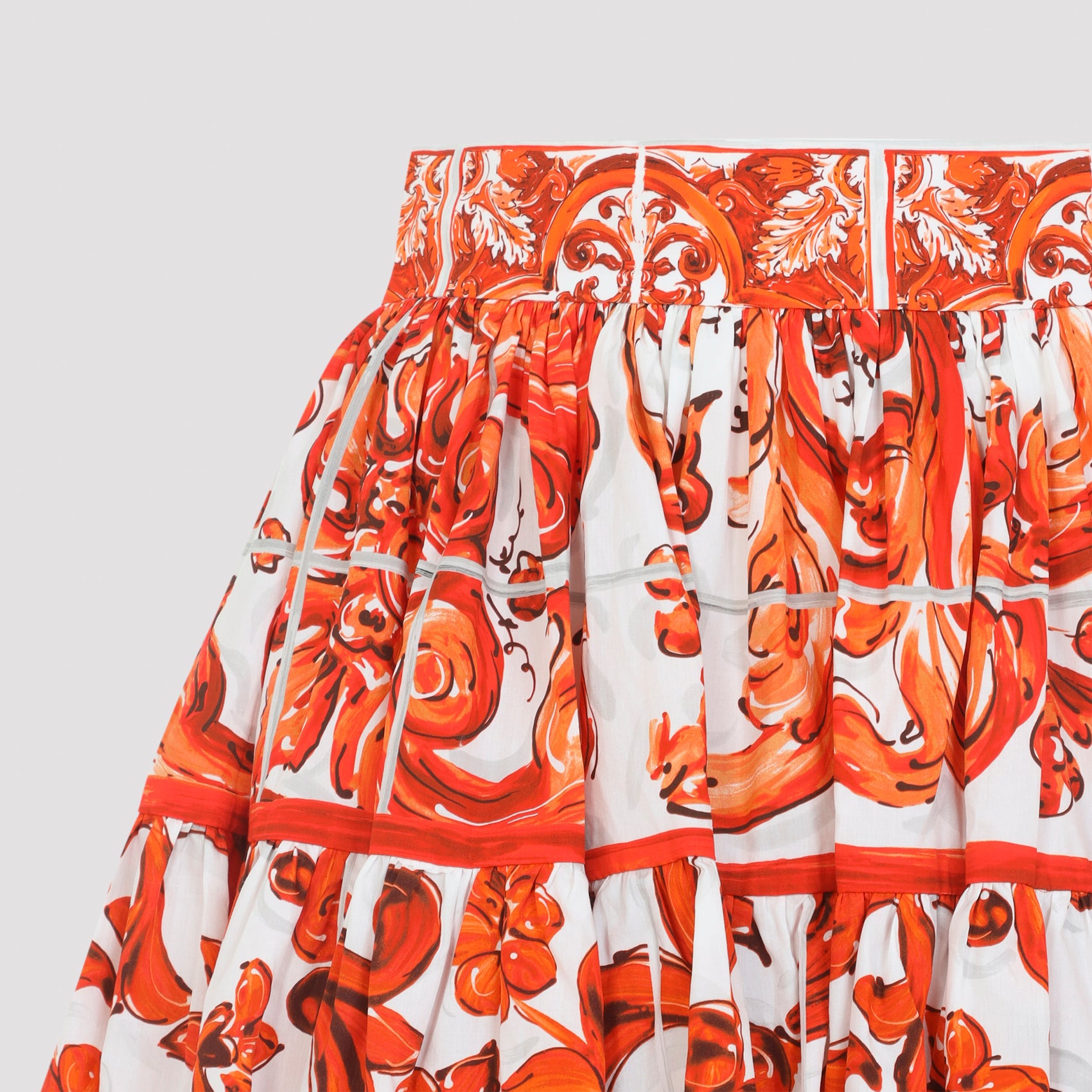 Dolce & Gabbana Popeline Maiolica Skirt Women DOLCE & GABBANA
