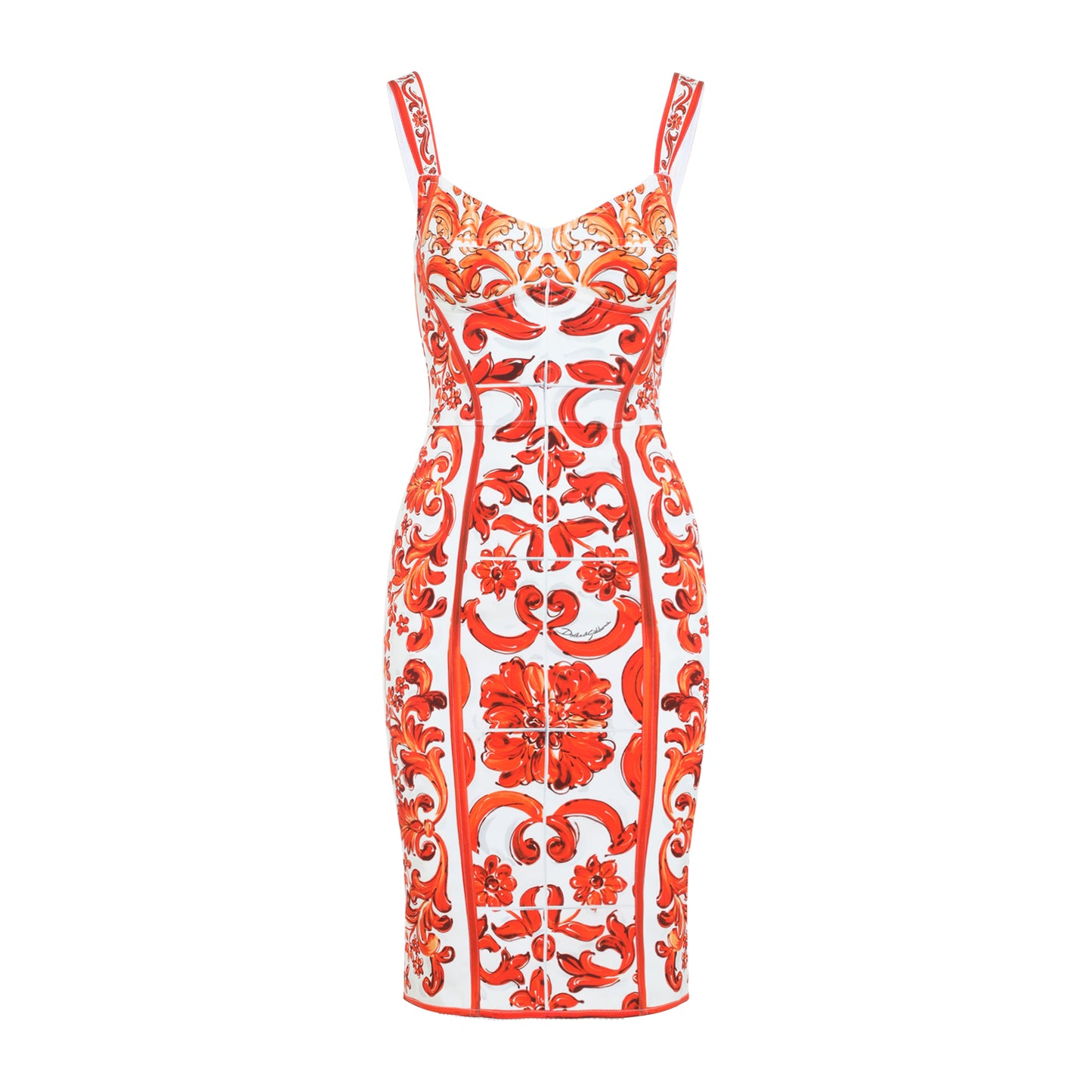 Dolce & Gabbana Charmeuse Maiolica Midi Dress Women DOLCE & GABBANA