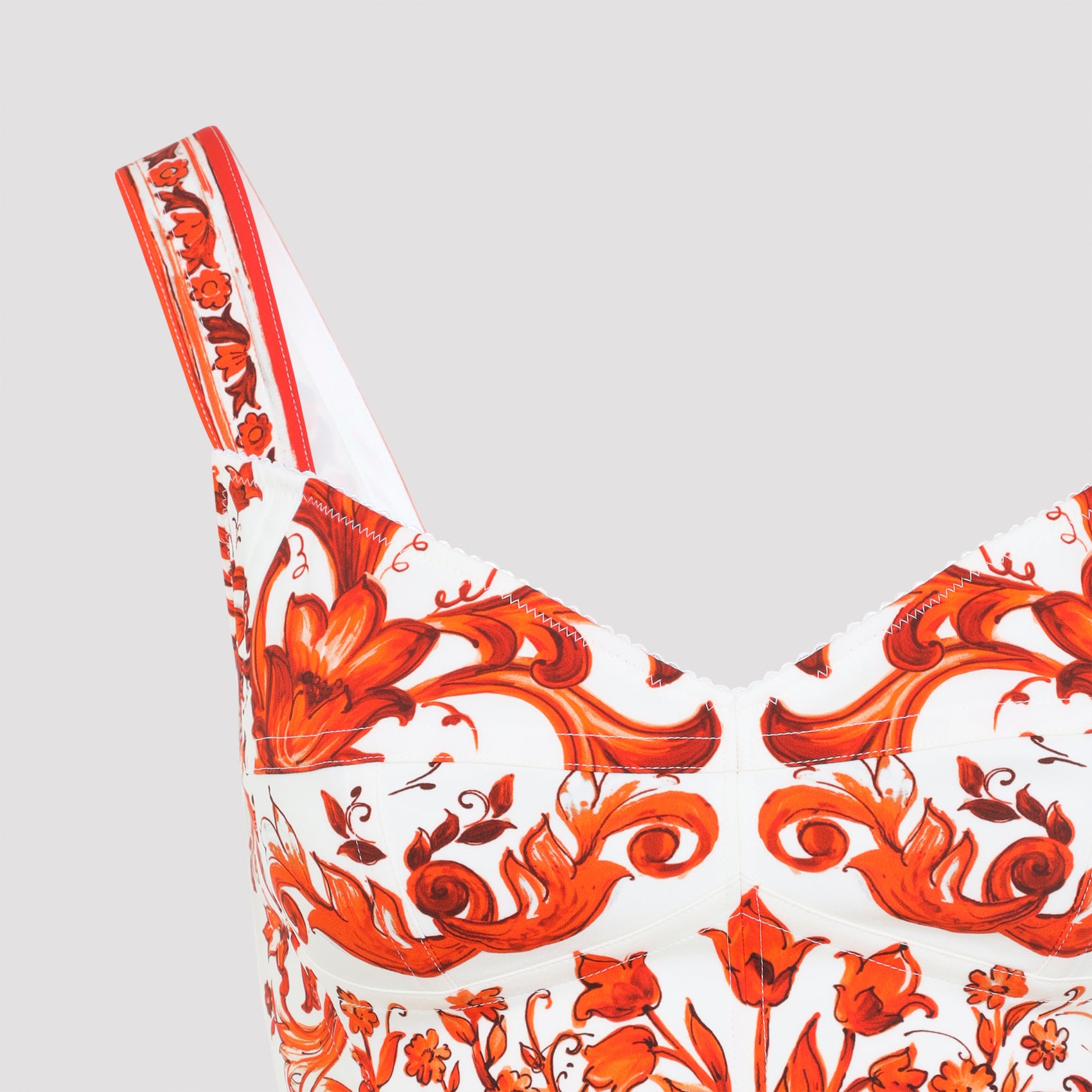 Dolce & Gabbana Charmeuse Maiolica Top Women DOLCE & GABBANA
