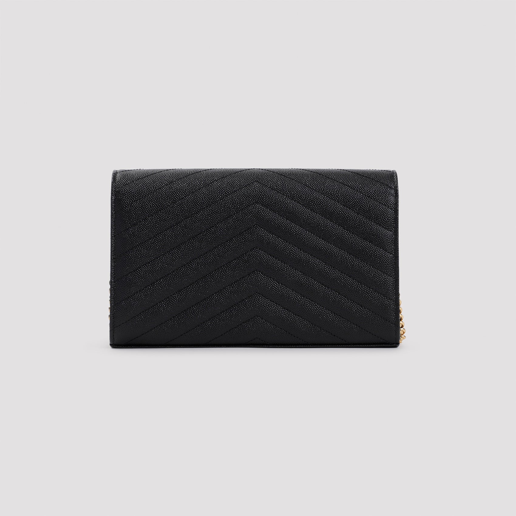 Saint Laurent Grained Calf Leather Ysl Chain Wallet Women SAINT LAURENT