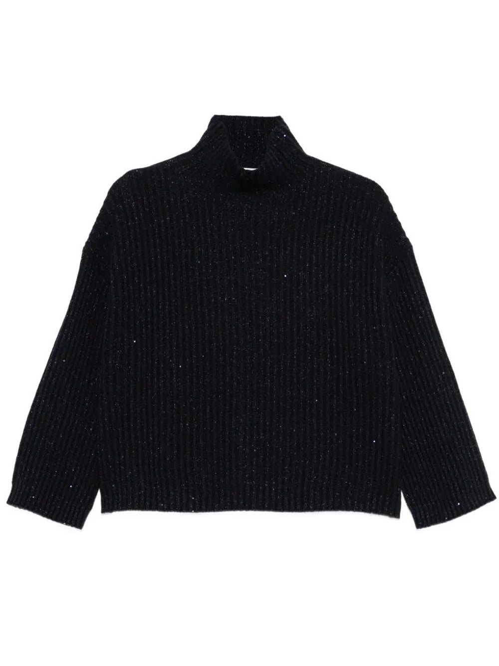 Brunello Cucinelli Women Sequin-Embellished Ribbed Cashmere Turtleneck BRUNELLO CUCINELLI
