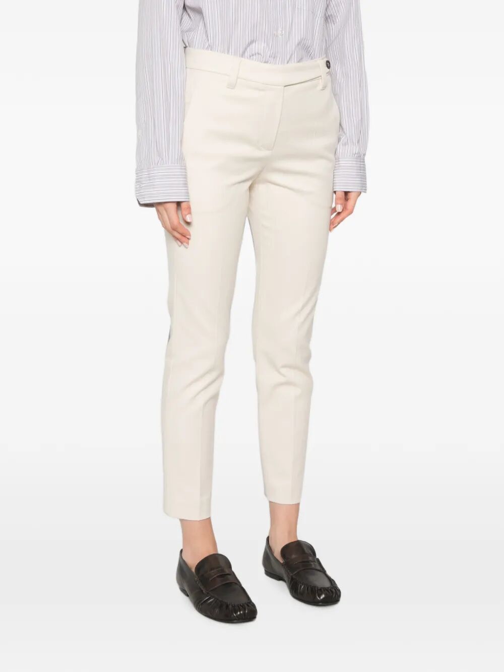 Brunello Cucinelli Women Tapered Leg Cotton Trousers BRUNELLO CUCINELLI