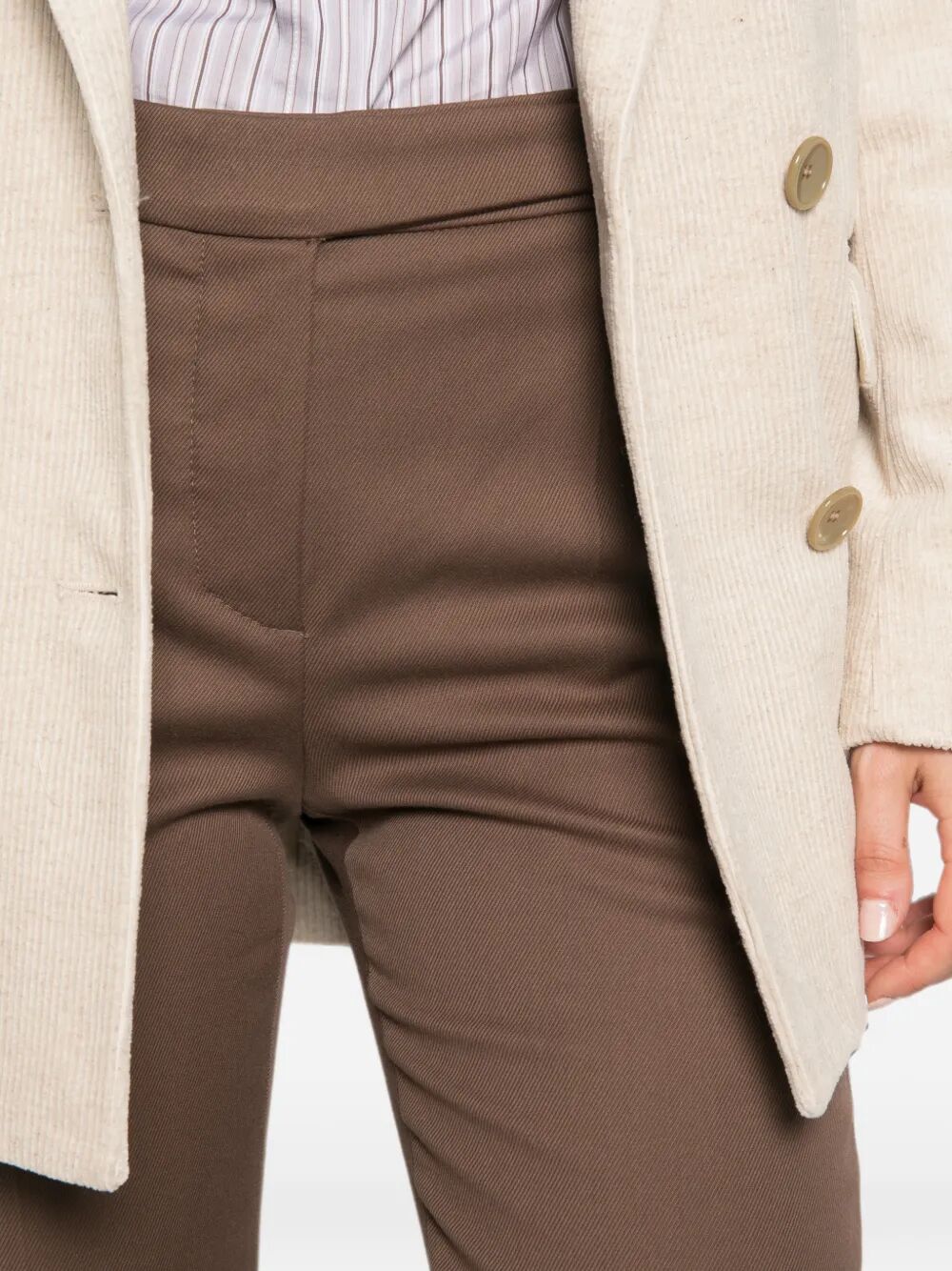 Brunello Cucinelli Women Tapered Leg Cotton Trousers BRUNELLO CUCINELLI