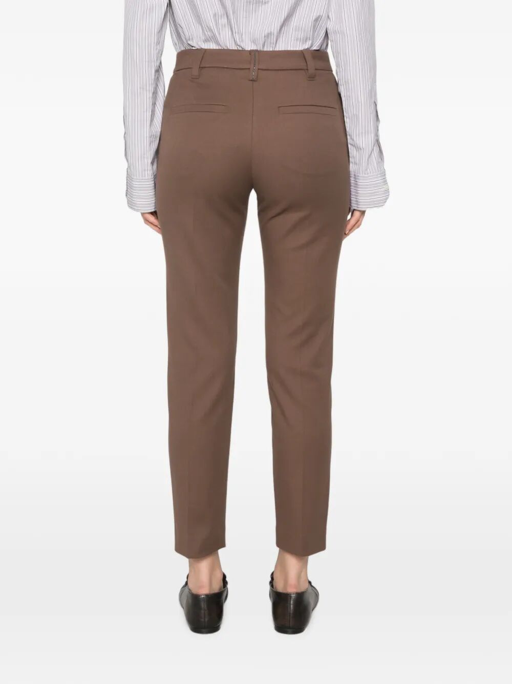Brunello Cucinelli Women Tapered Leg Cotton Trousers BRUNELLO CUCINELLI