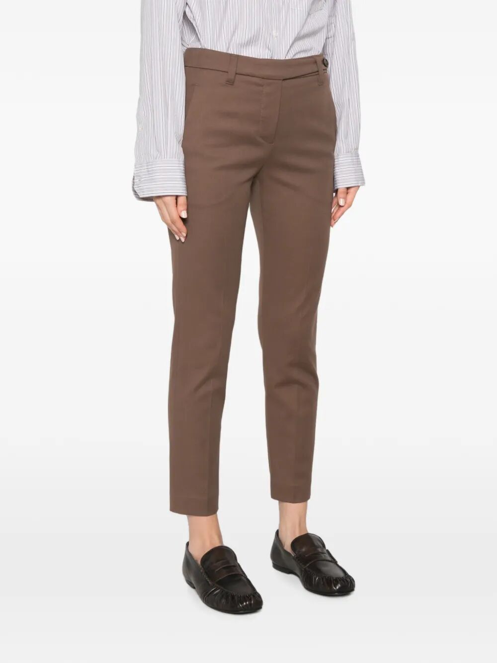 Brunello Cucinelli Women Tapered Leg Cotton Trousers BRUNELLO CUCINELLI