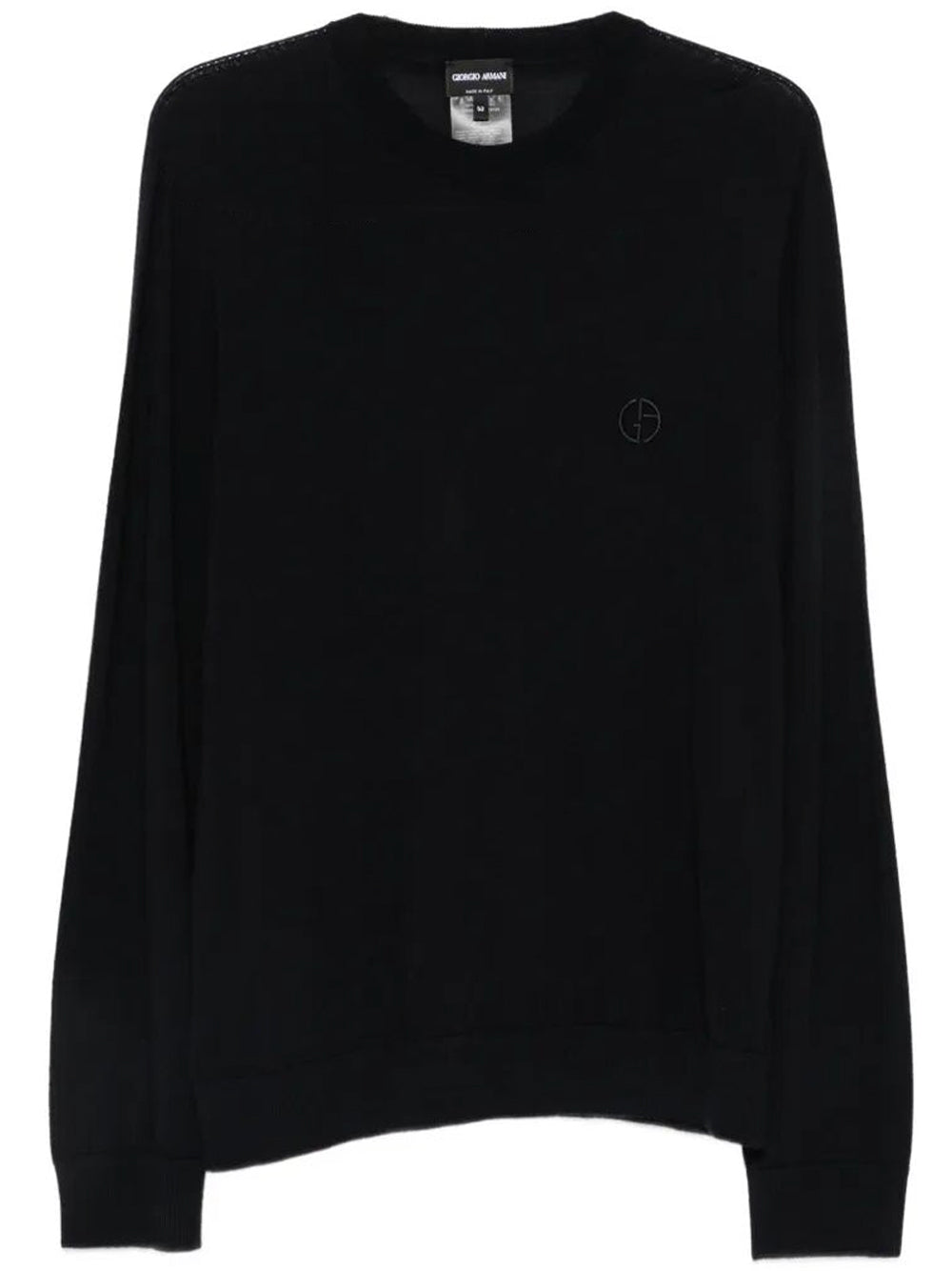 Giorgio Armani Men Logo Embroidered Wool Sweater GIORGIO ARMANI