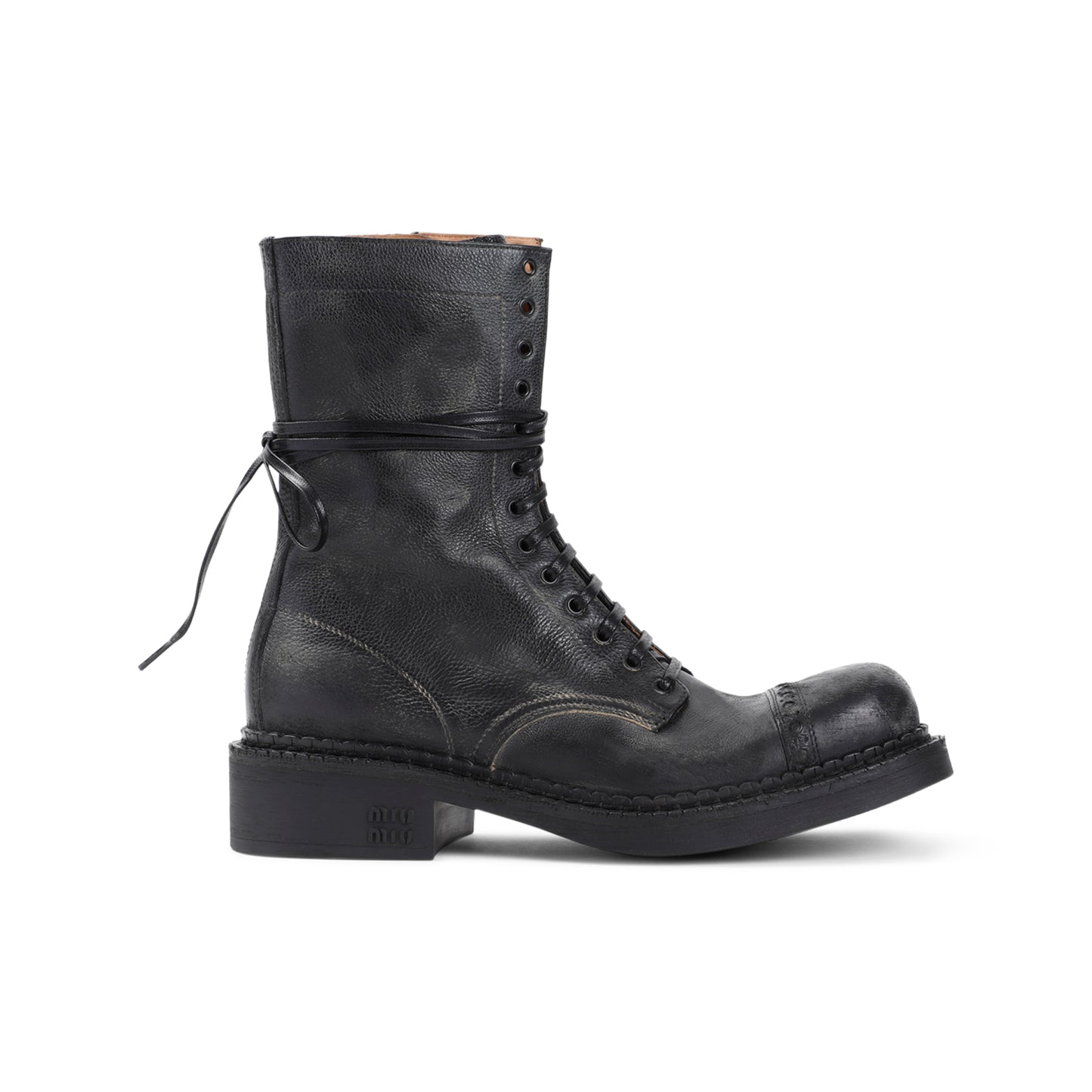 Miu Miu Laced Ankle Boots Women MIU MIU