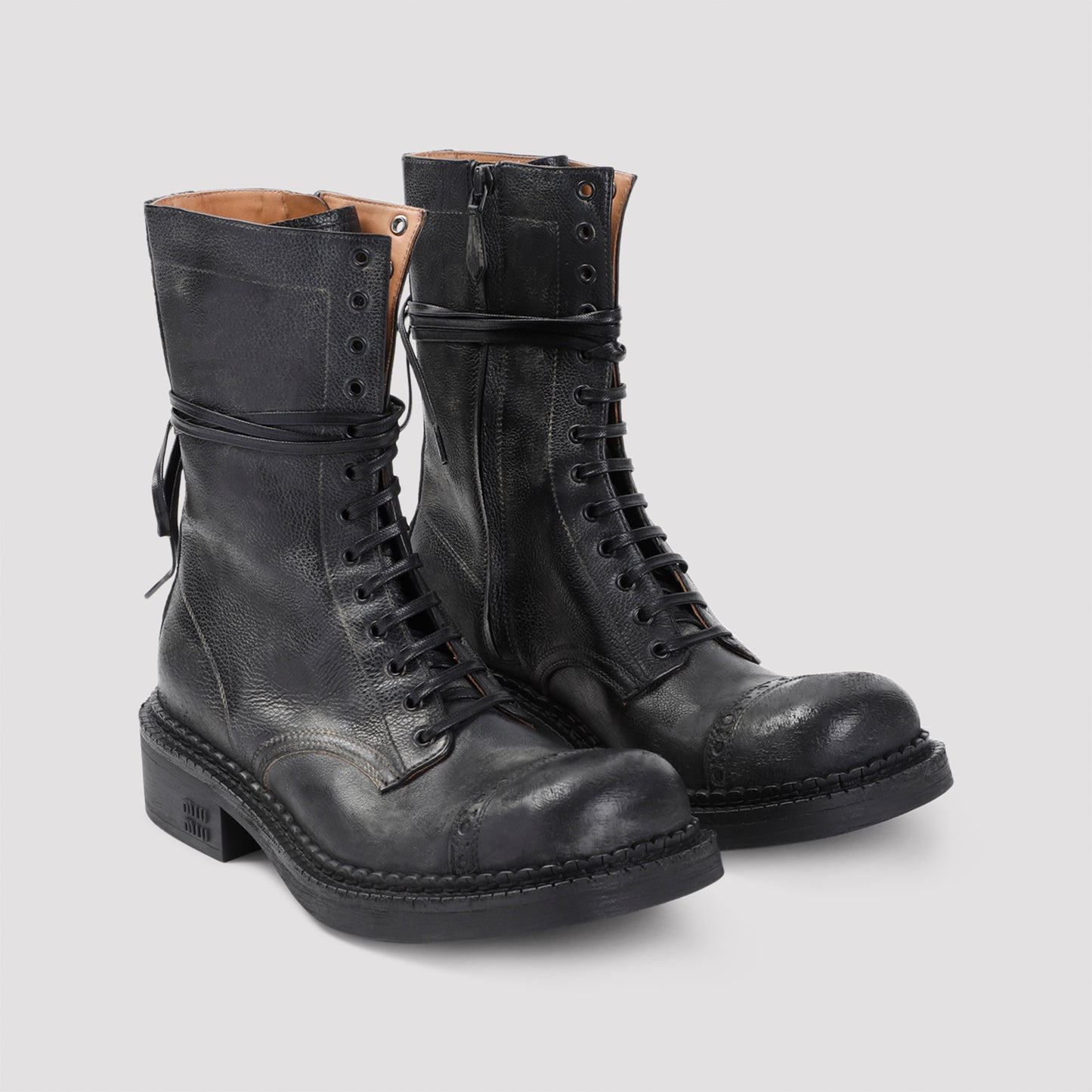 Miu Miu Laced Ankle Boots Women MIU MIU