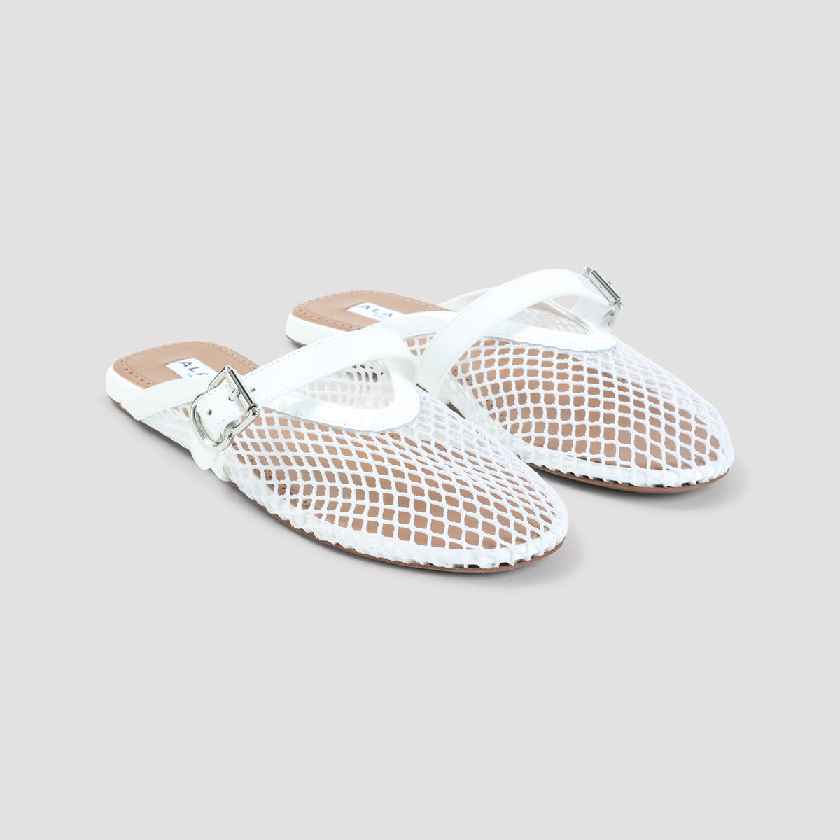 Alaïa Fishnet Flat Mules Women ALAIA