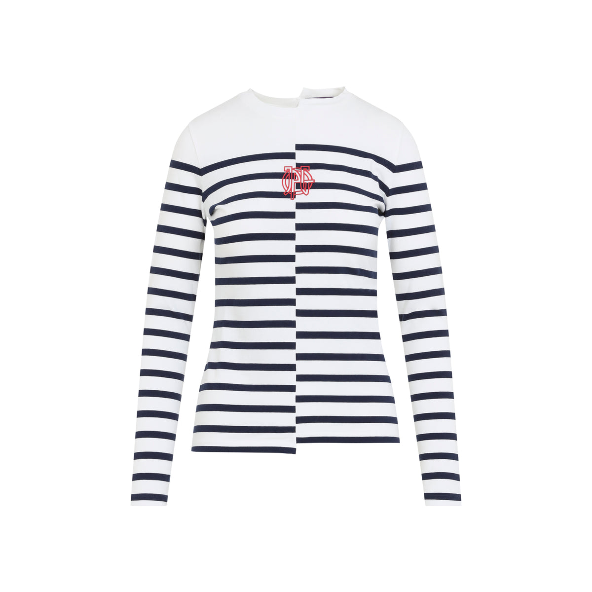Jean Paul Gaultier Stretch Cotton Asymetric Long Sleves Top Women JEAN PAUL GAULTIER