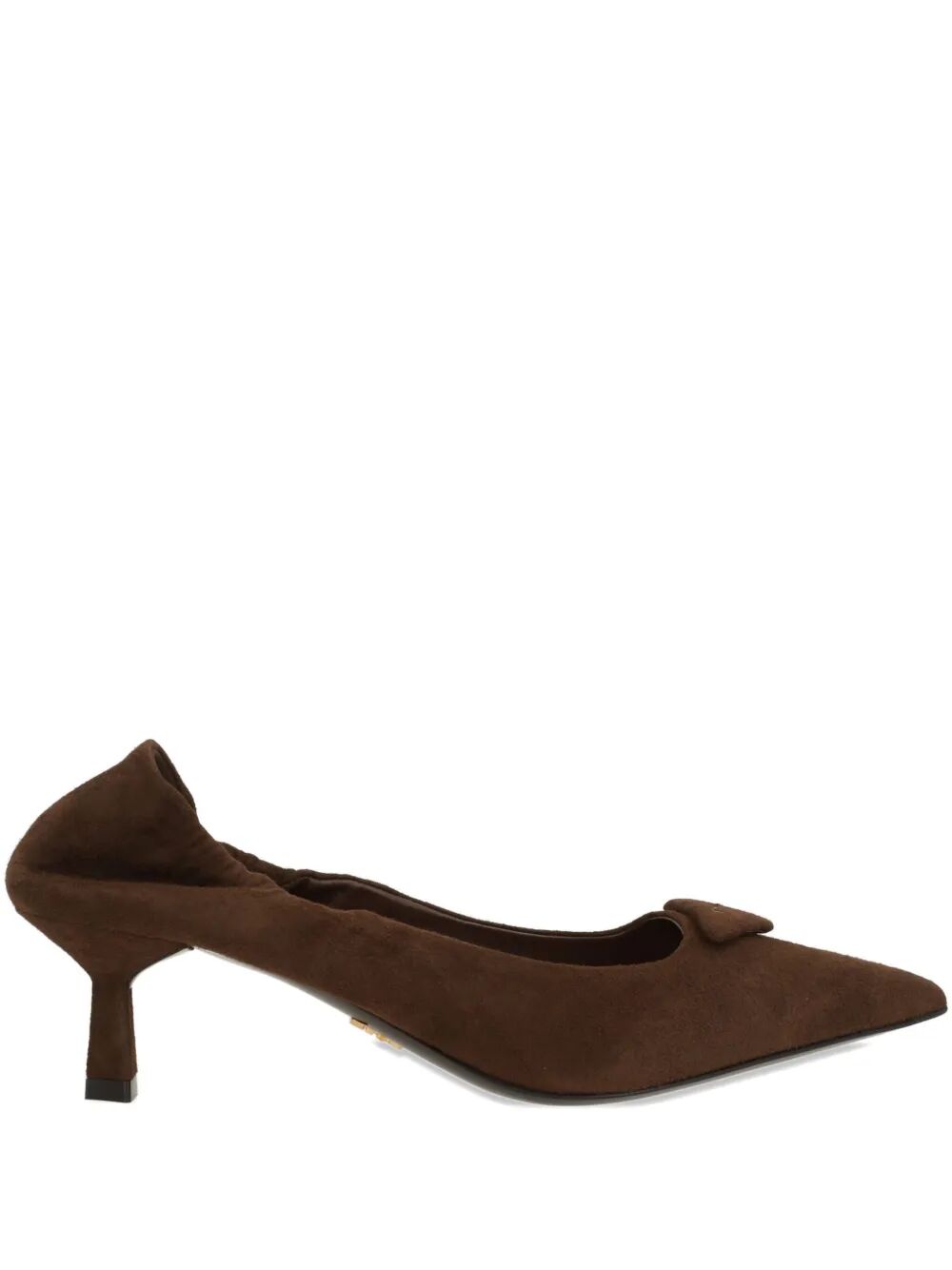 Prada Women Suede Pumps With Elastic On The Heel