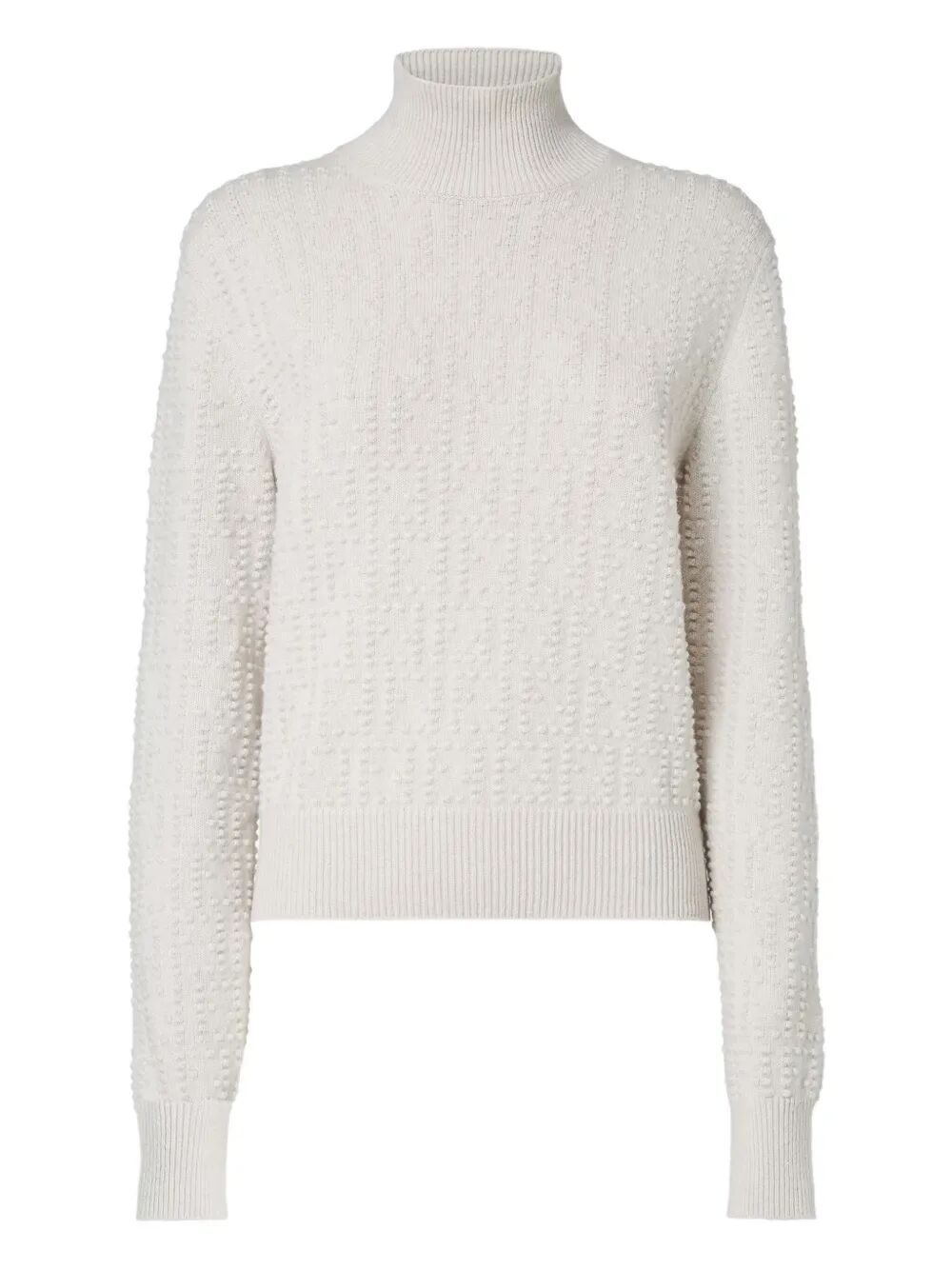 Fendi Women High-Neck Wool And Cashmere Jumper With Ff Polka Dot Embroidery FENDI