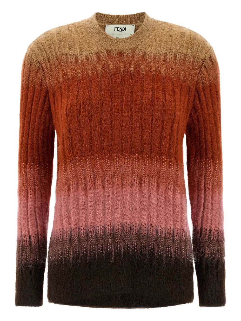Fendi Women Gradient Mohair And Wool Fitted Jumper FENDI