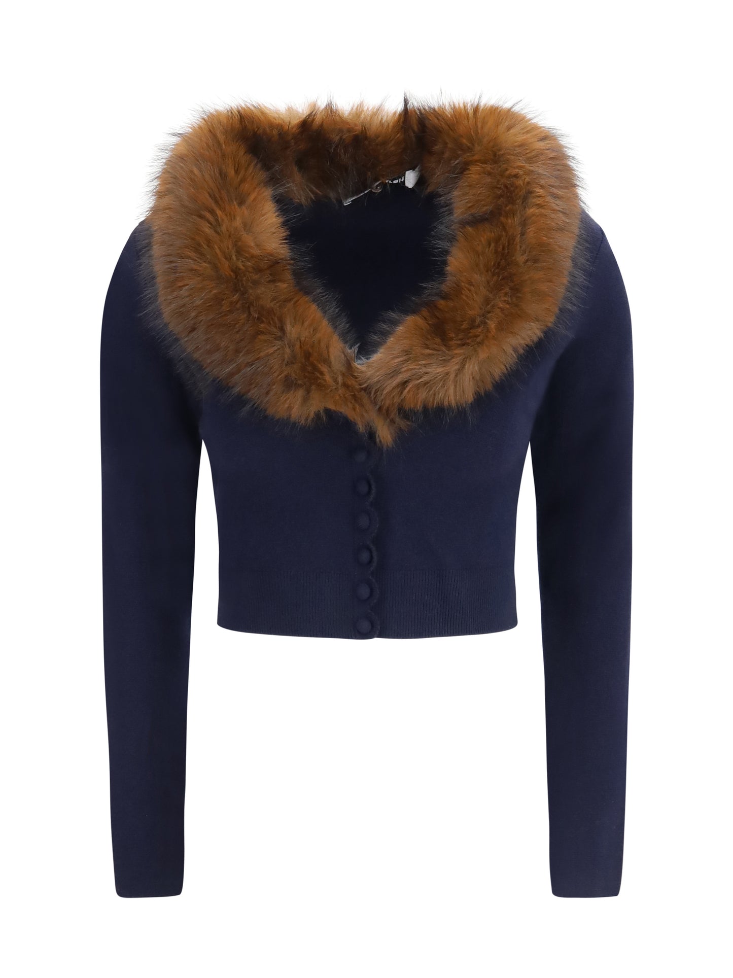 Self-Portrait Women Knit And Faux Fur Cardigan SELF-PORTRAIT