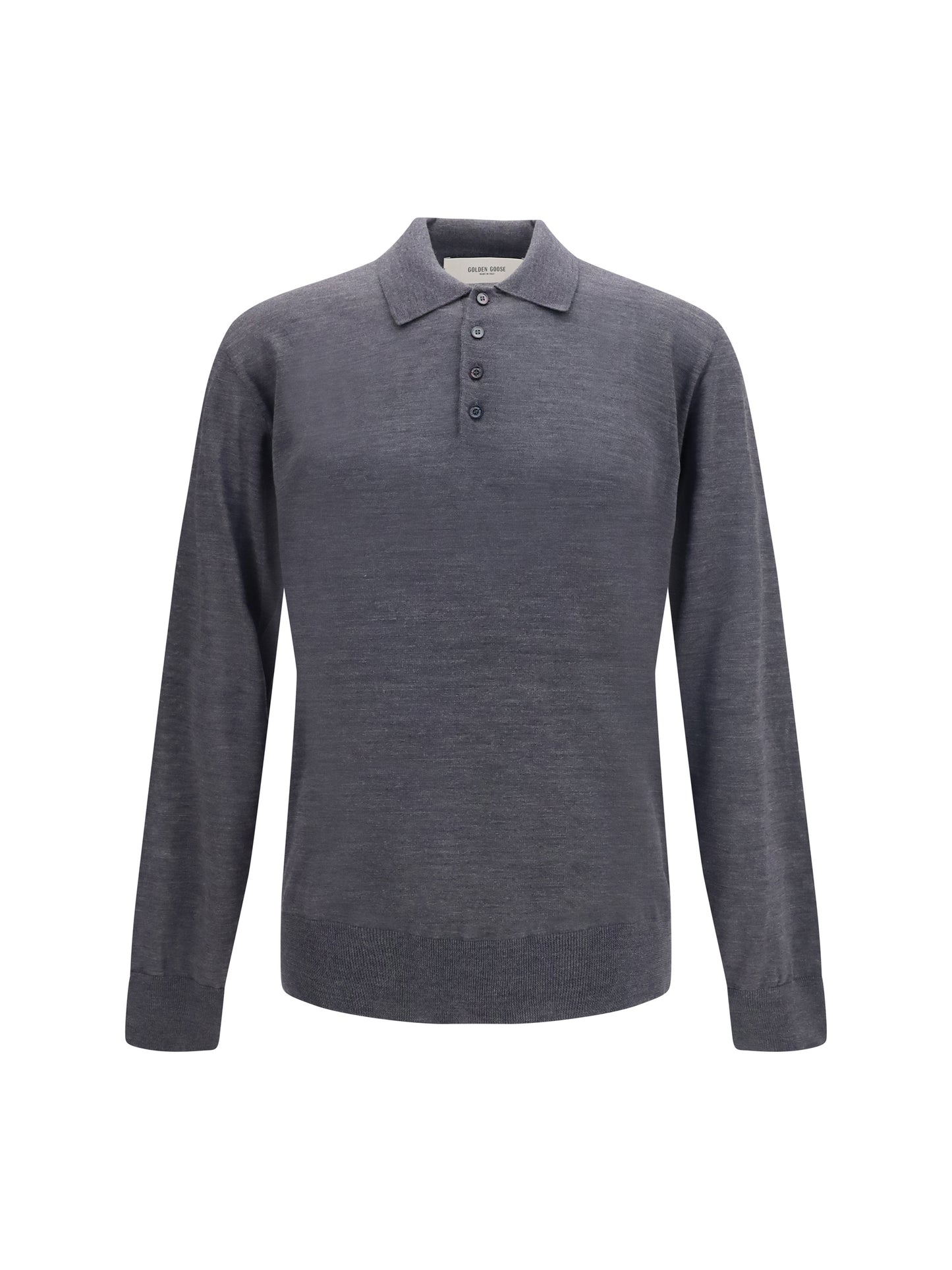 Golden Goose Men Virgin Wool Polo Shirt GOLDEN GOOSE