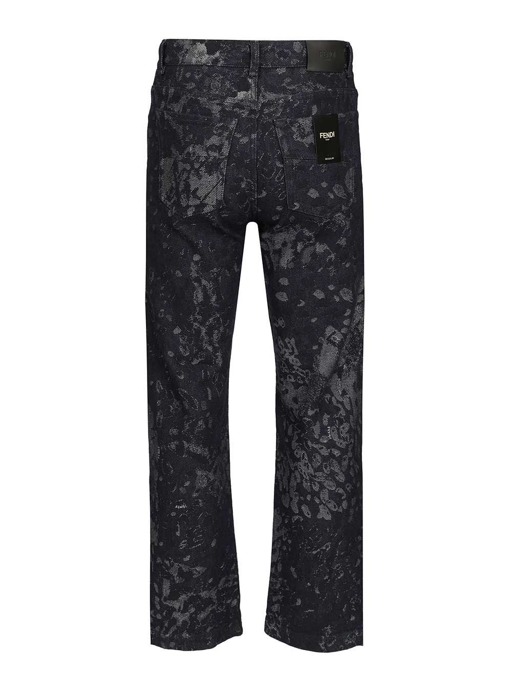 Fendi Men Jacquard Jeans FENDI