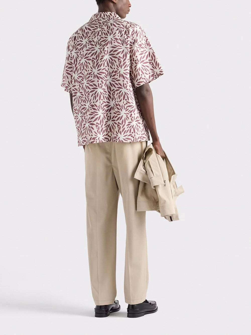 Prada Men Striped Cotton And Silk `Bowling` Shirt PRADA