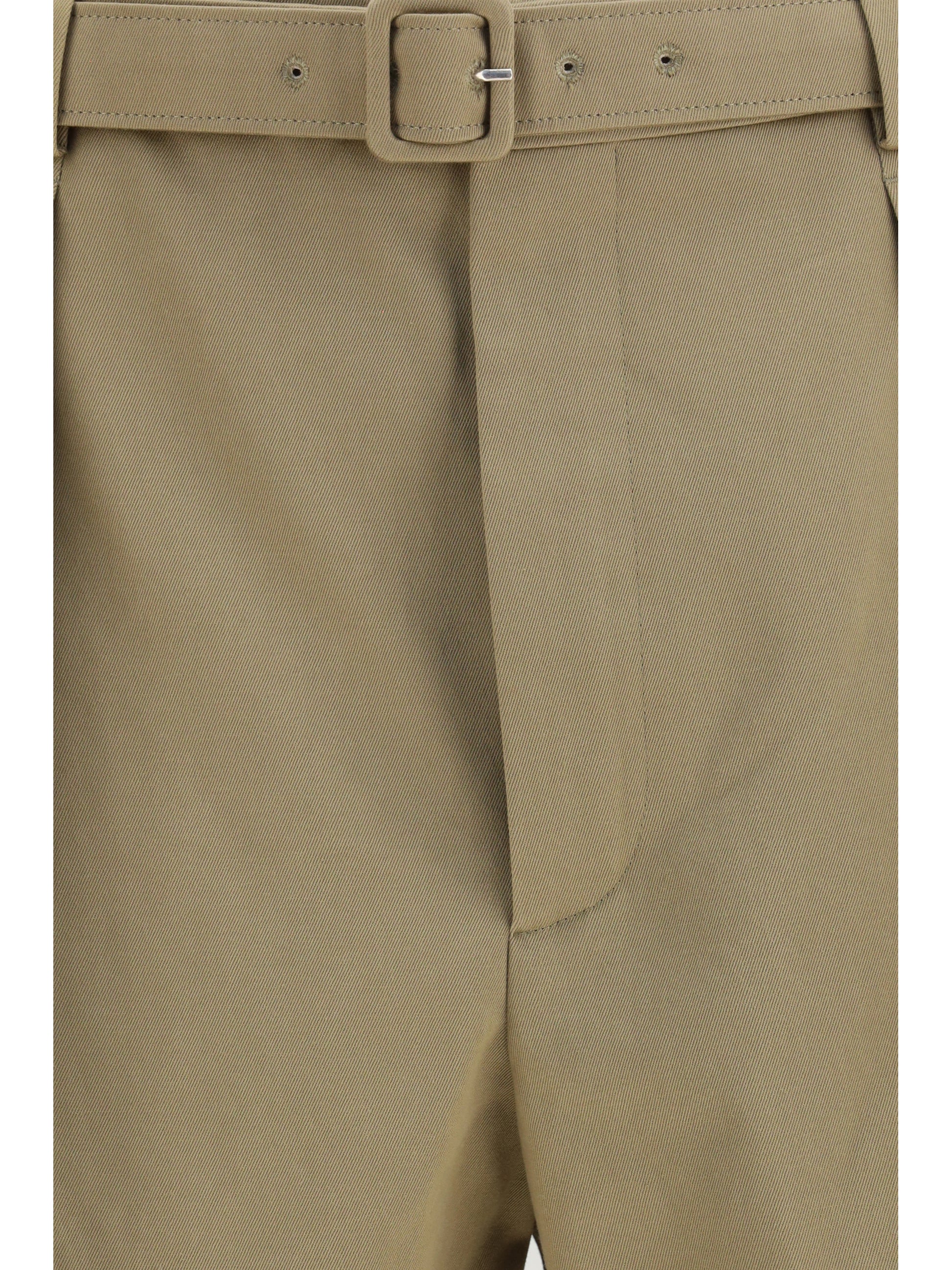 Saint Laurent Men Pleated Belt Shorts SAINT LAURENT