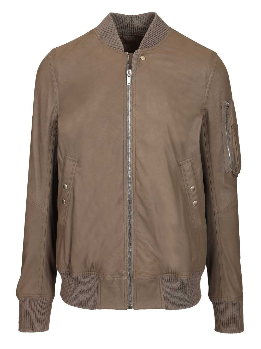 Rick Owens Men Aviator Leather Jacket RICK OWENS