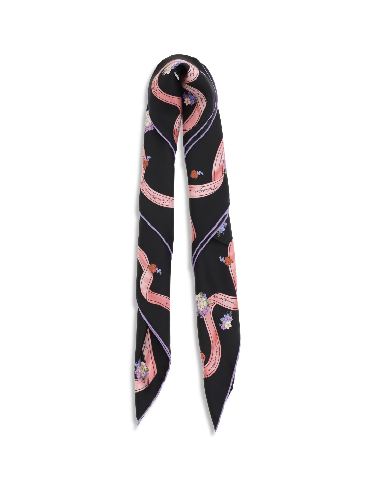 Dolce & Gabbana Women Silk Scarf With Floral Print DOLCE & GABBANA