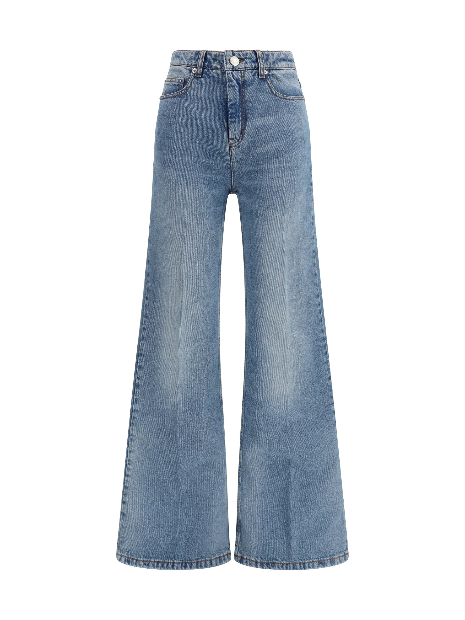 Ami Paris Women Flared Jeans In Denim AMI PARIS
